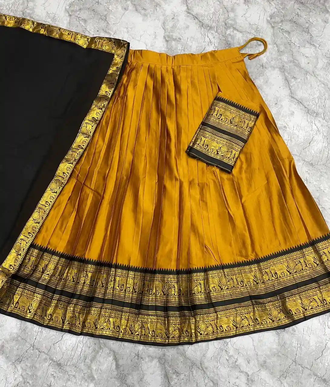The South-style Kanjivaram Type silk lehenga (L19)