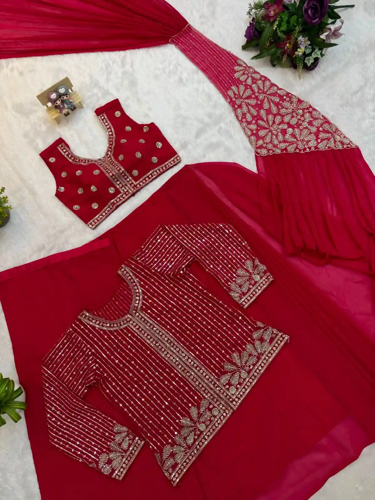 FAUX GEORGETTE KOTI SAREE (KS01)