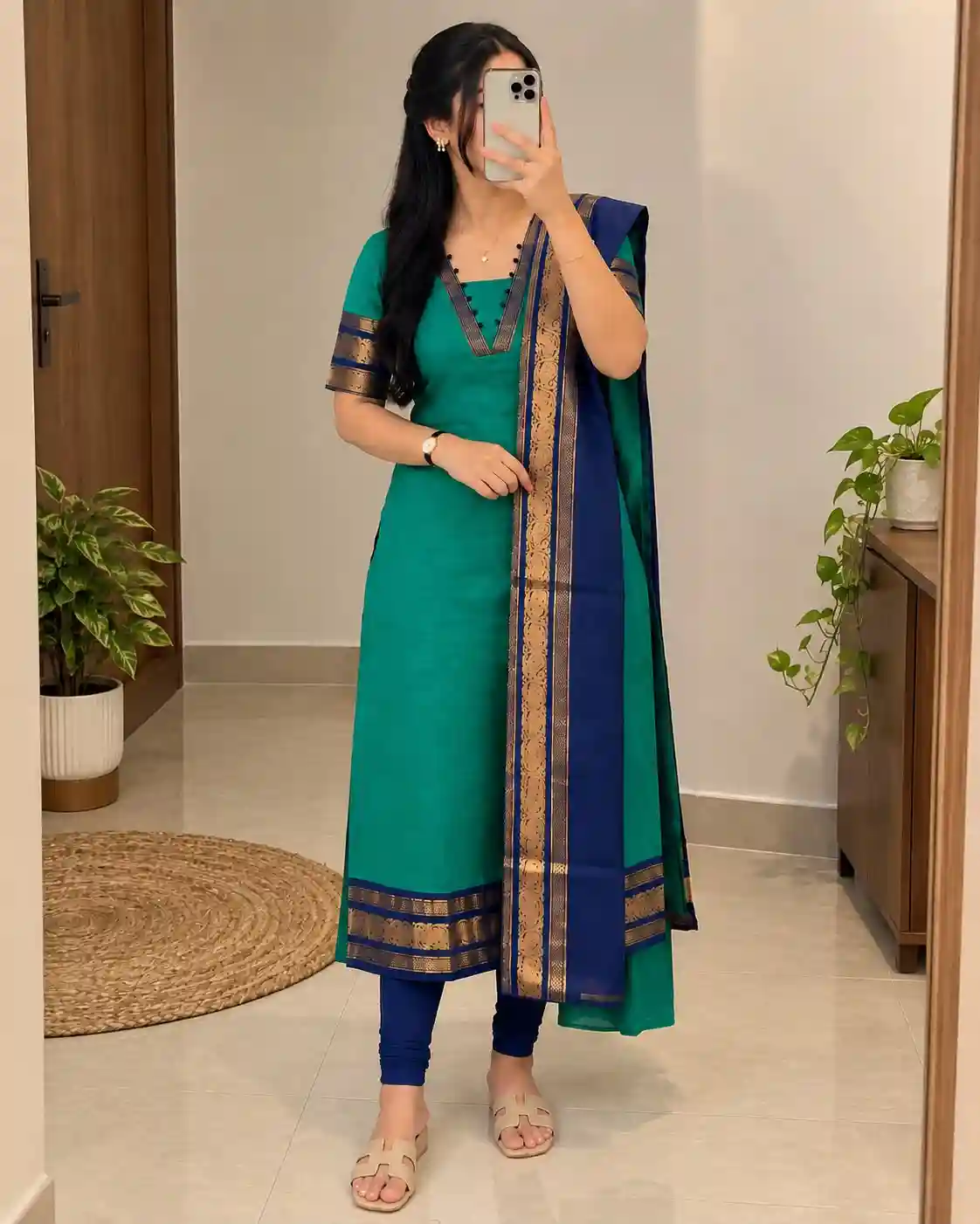 Traditional Silk Cotton kurti ( SILK07)