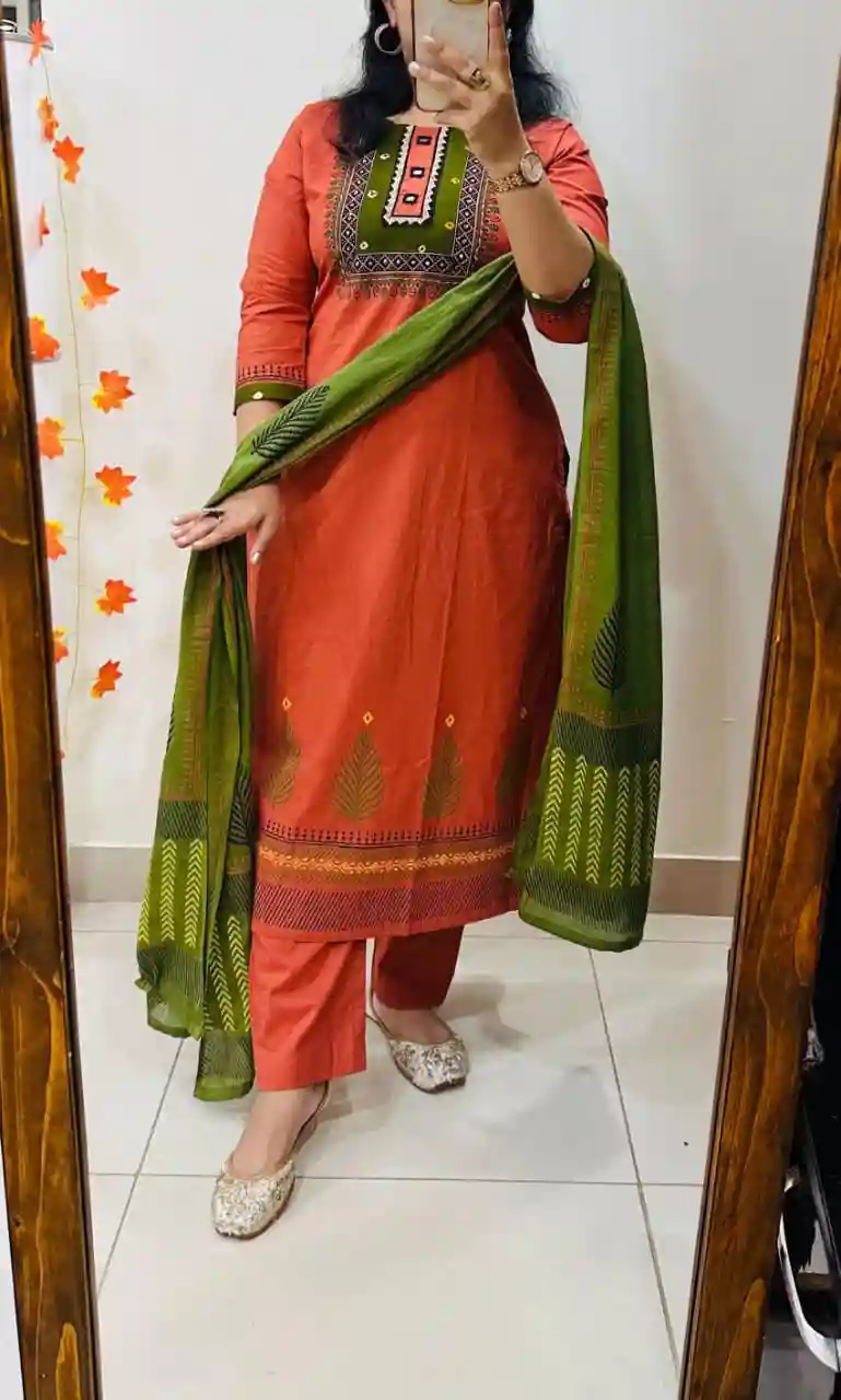 PREMIUM RICH DHABU COTTON SUIT (PK04)