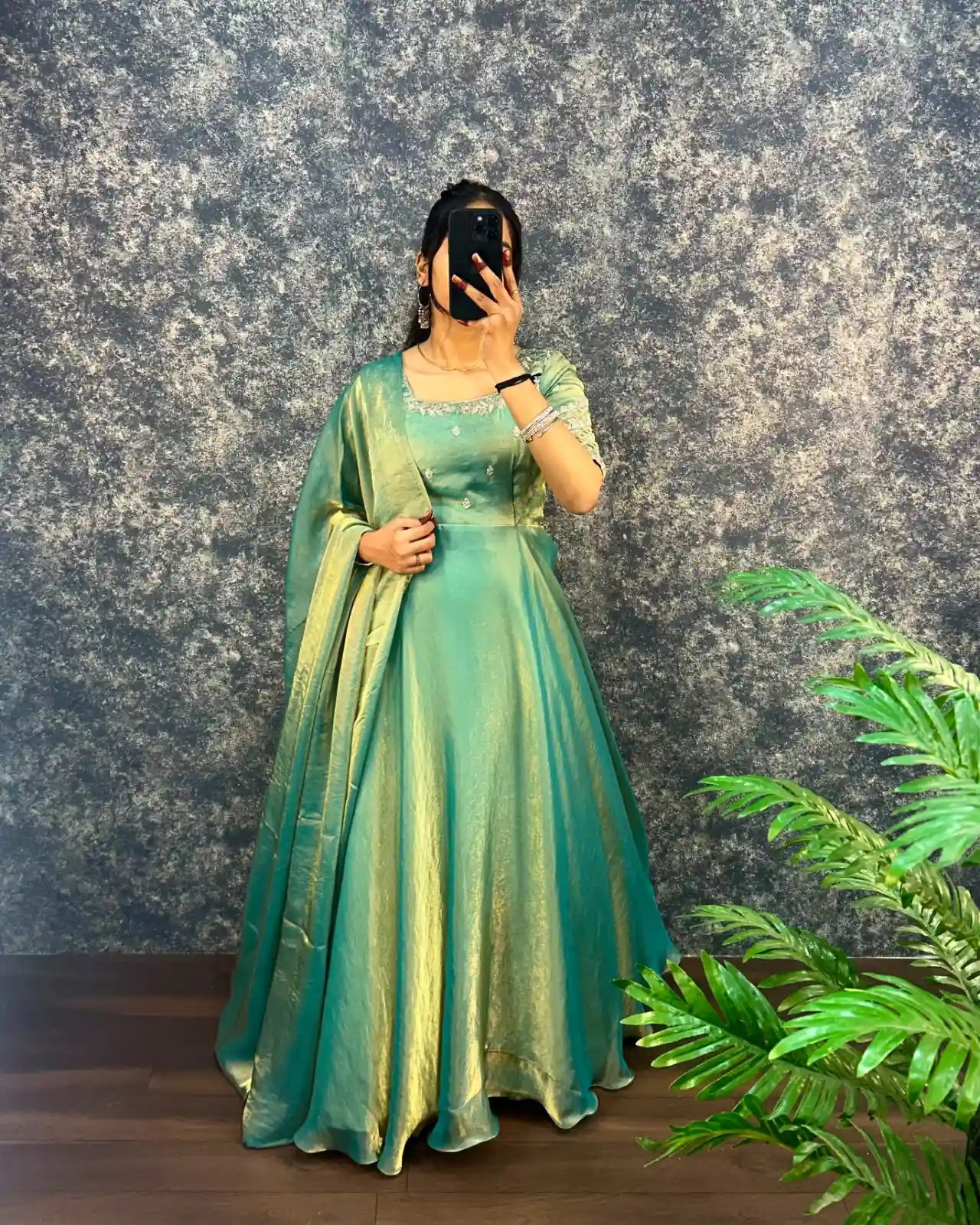 Embroidery Sequence Gown with Dupatta (ESG03)