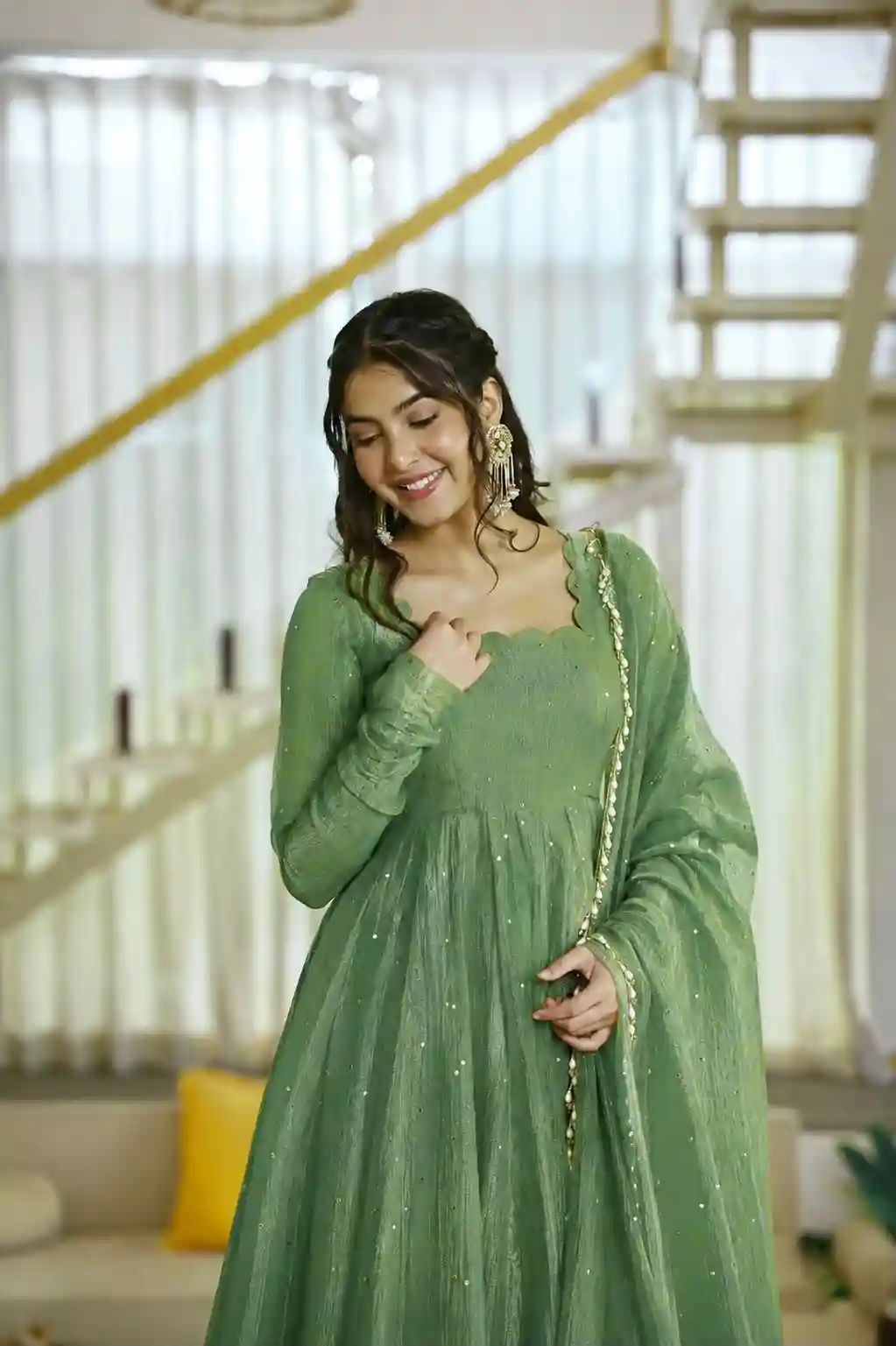 Elegant Salsa Silk Gown Set (SS02)