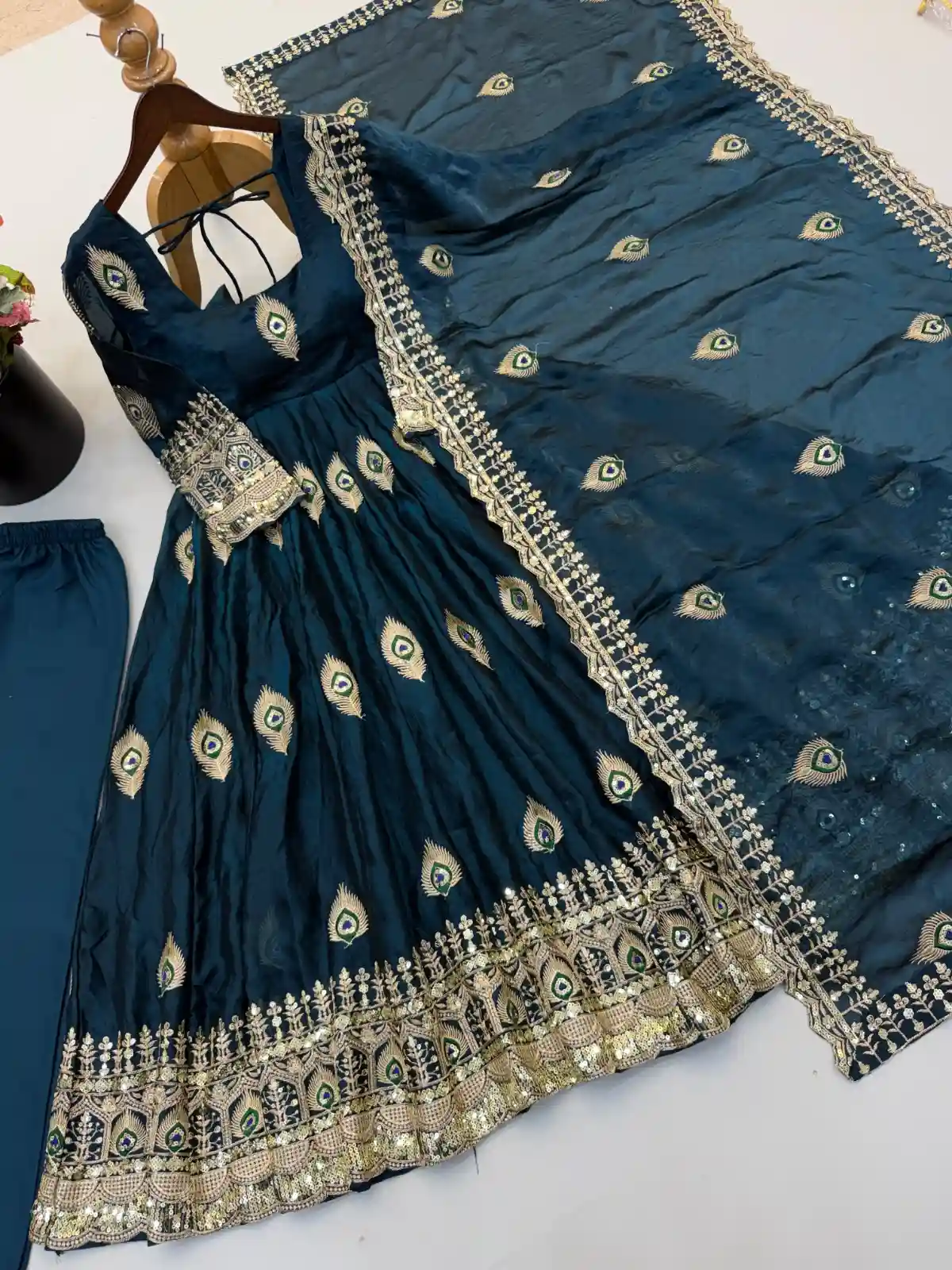 Heavy fendy silk 3 piece designer set (FSD10)