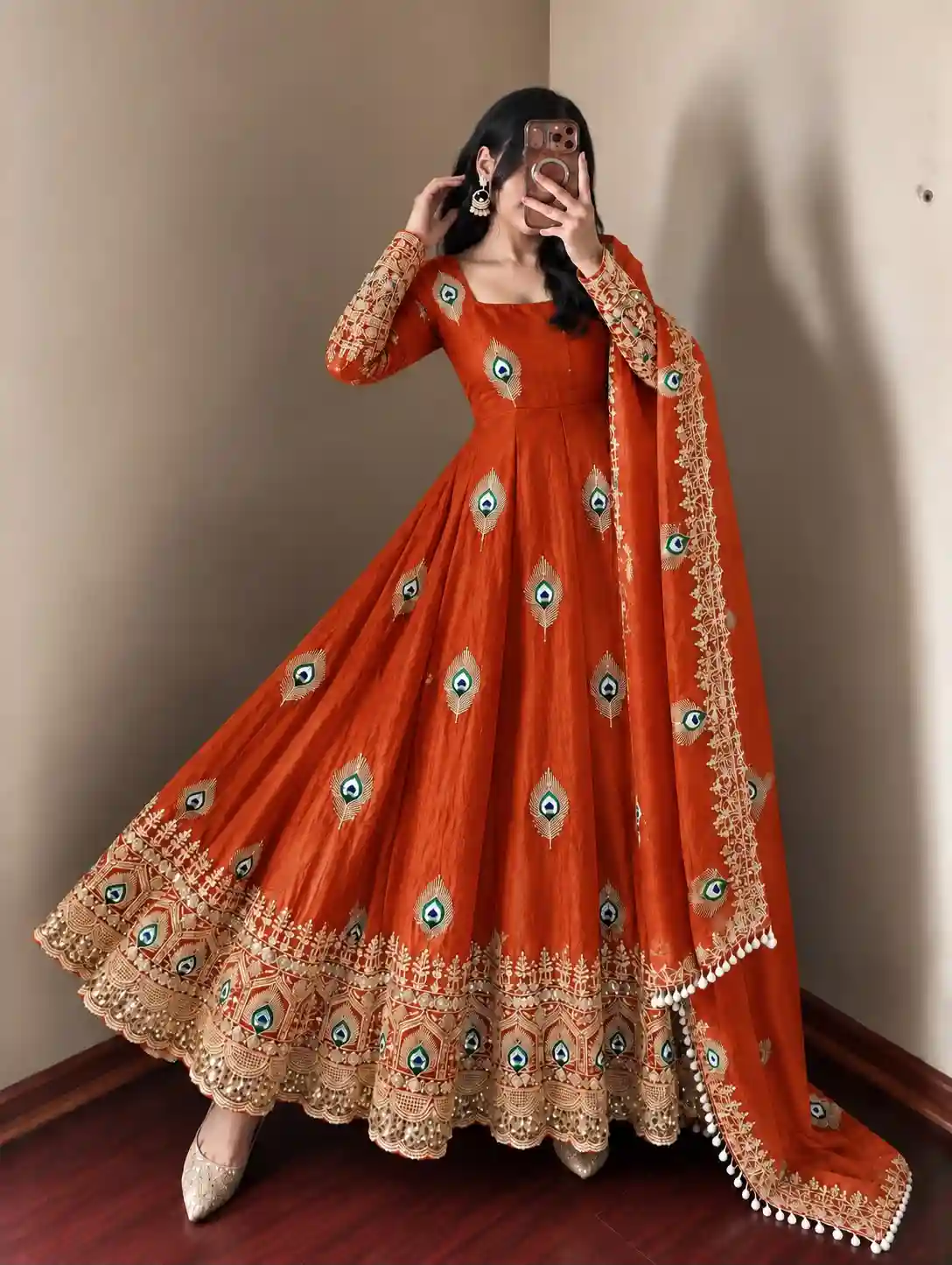 Heavy fendy silk 3 piece designer set (FSD7)