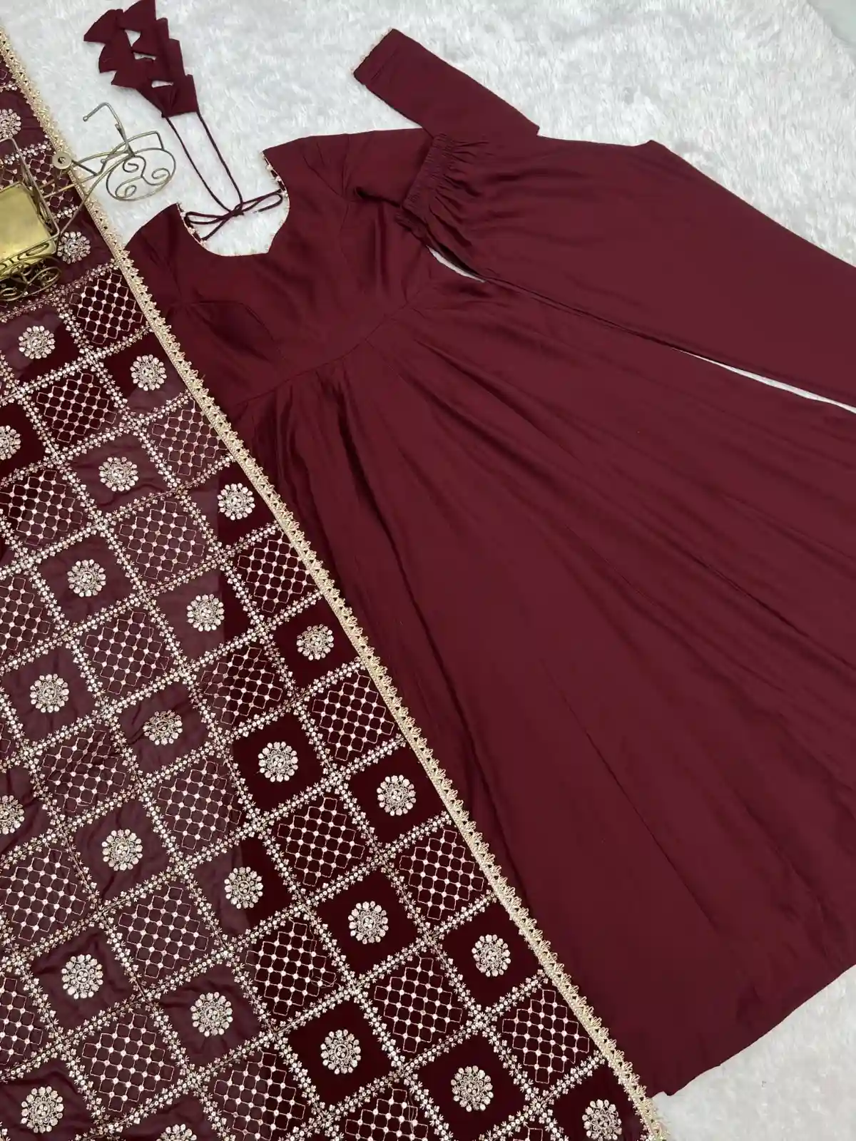 Pure Romansilk Chanderi Anarkali (PRCA02)