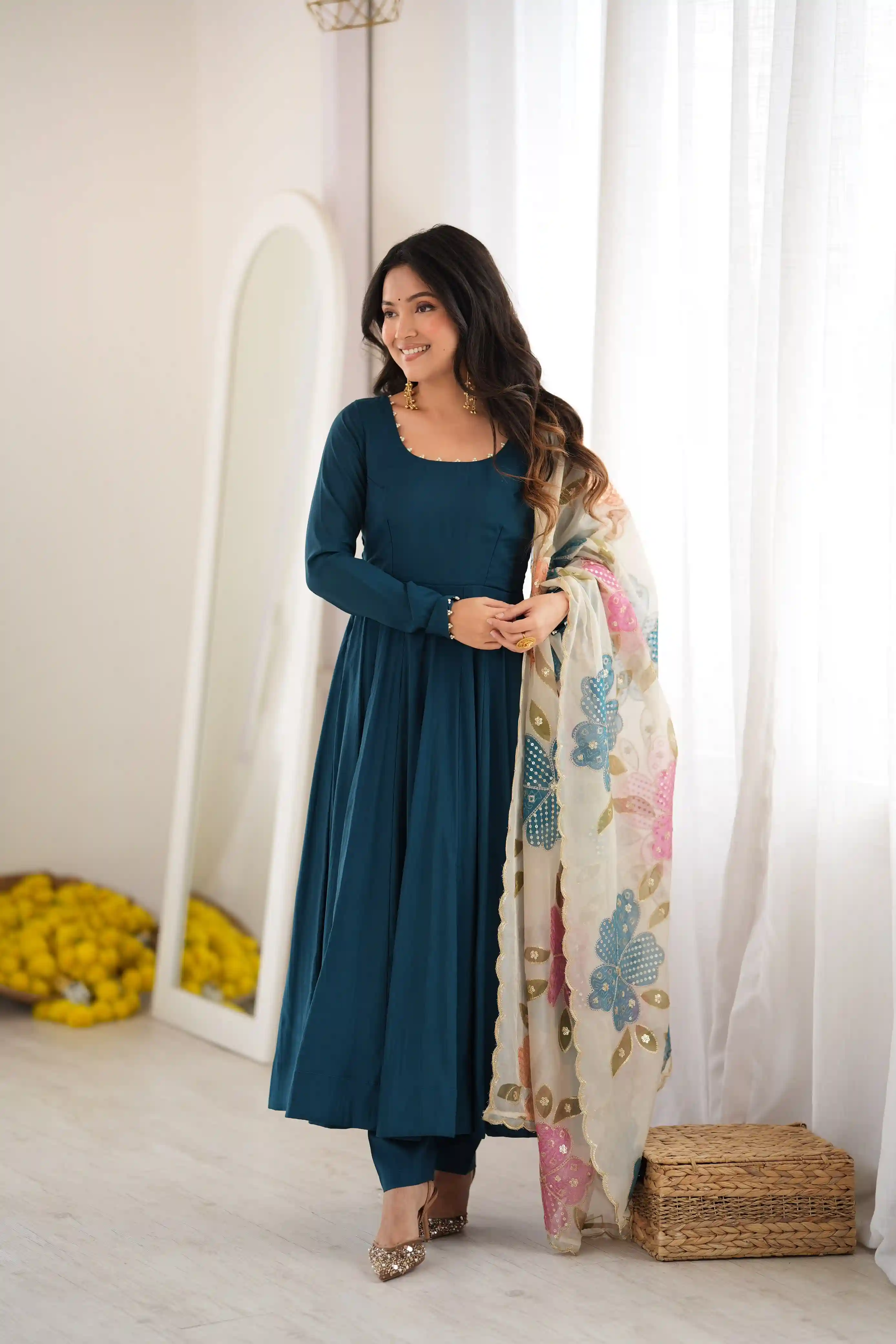 ROMANSILK ANARKALI DUPATTA (RAD01)