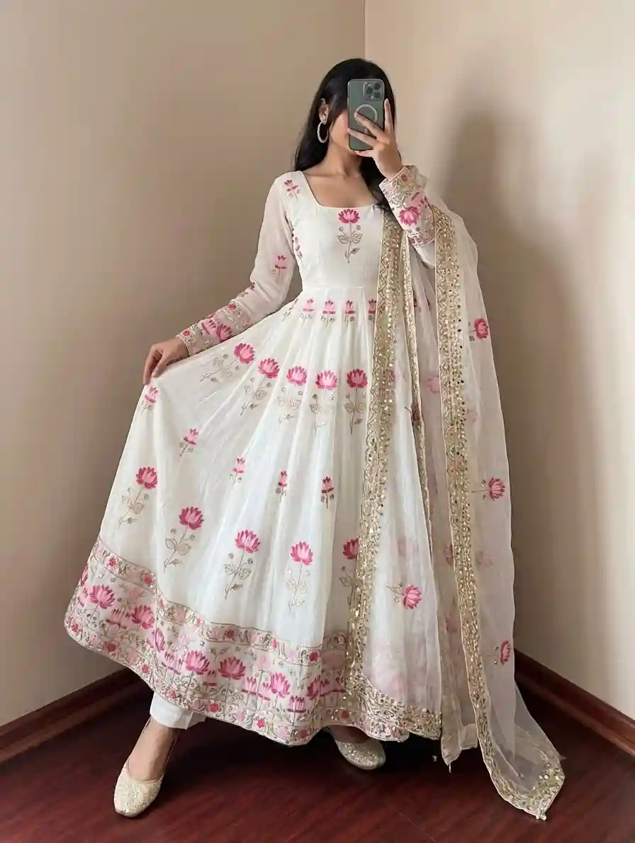 White Anarkali ( WH1 )
