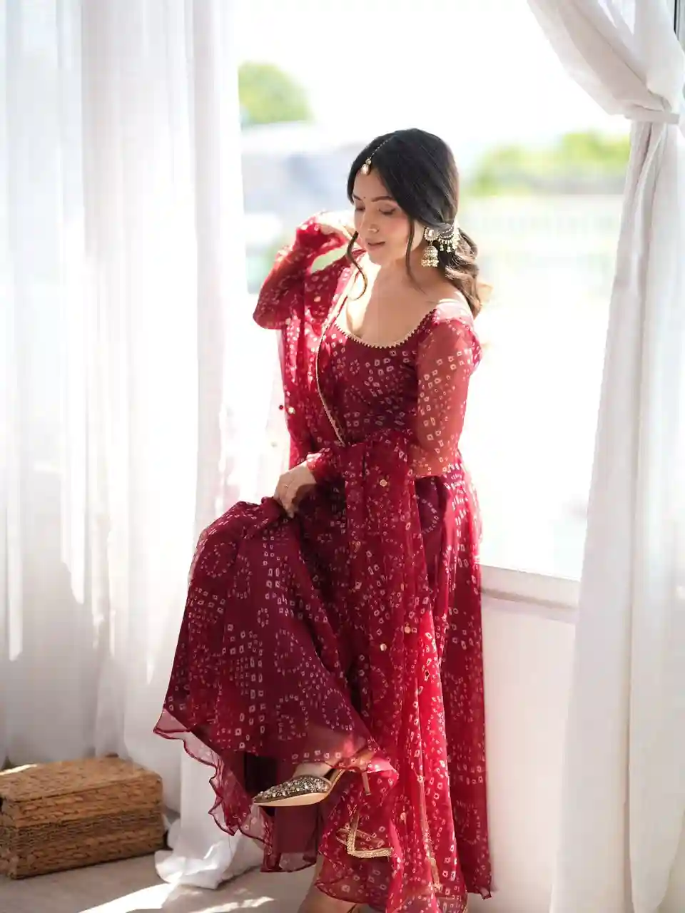 Designer Faux Georgette Gown With Dupatta (GG01)