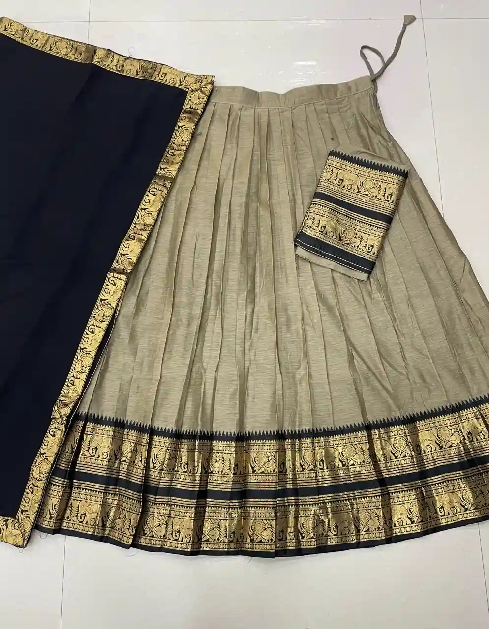 The South-style Kanjivaram Type silk lehenga (L17)