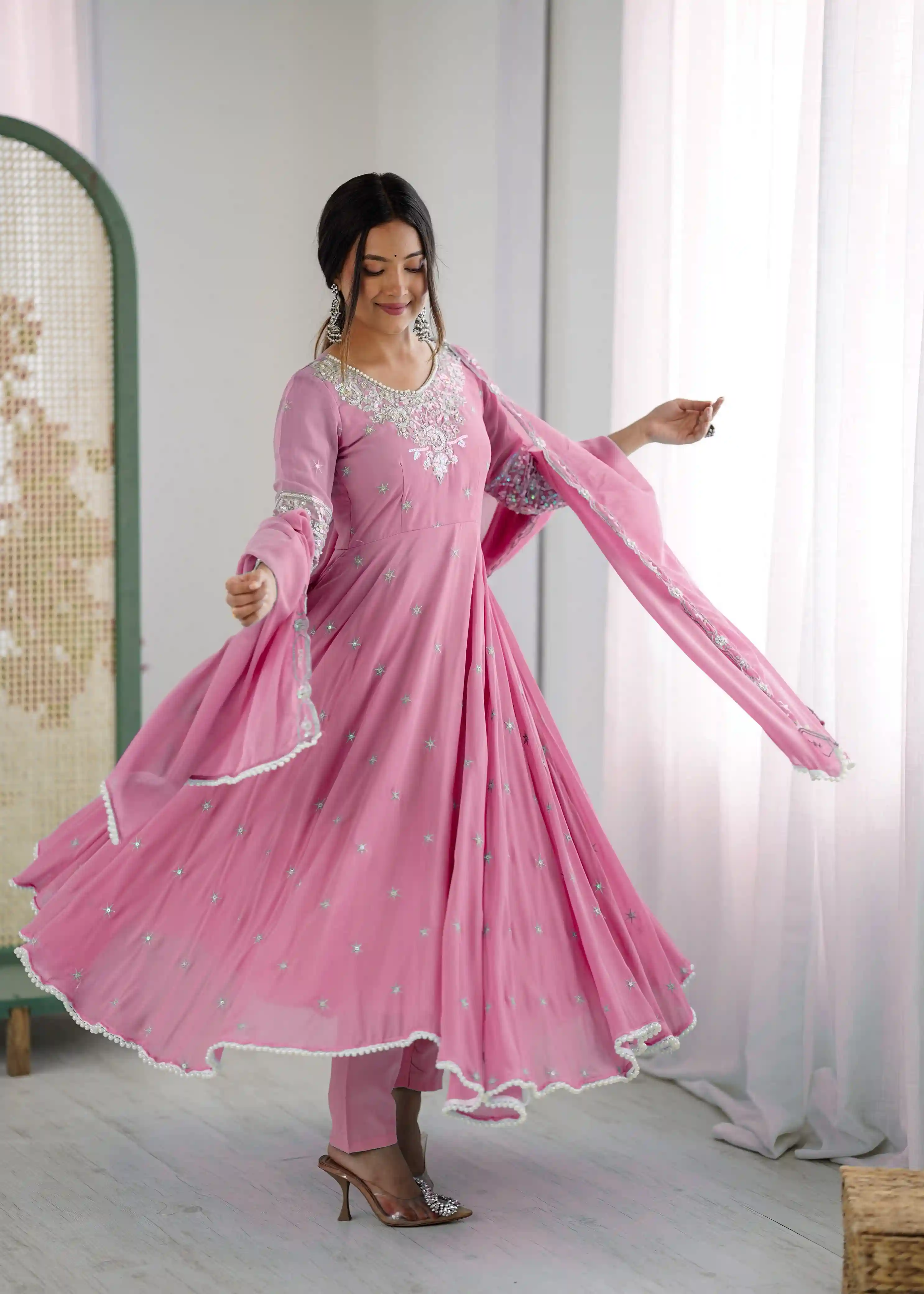 Elegant Embroidered Rembo Sequence Anarkali (RSA06)