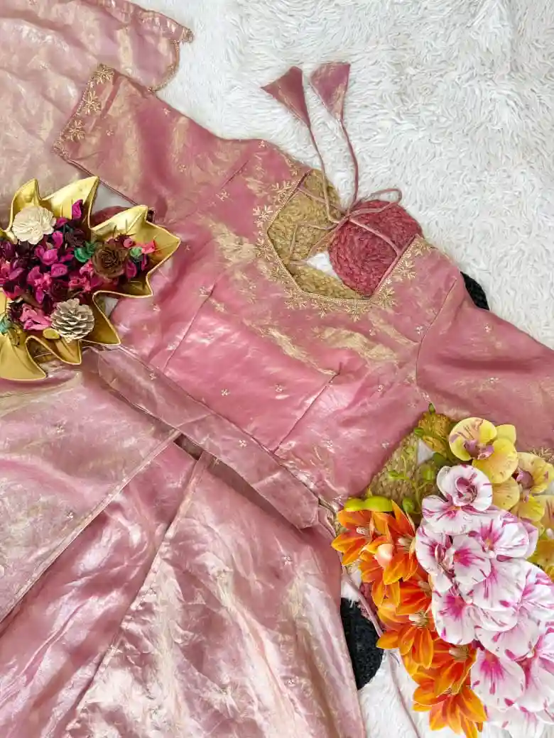Special Beautiful Heavy Space Silk Lehenga choli Set Double Frill (L07)