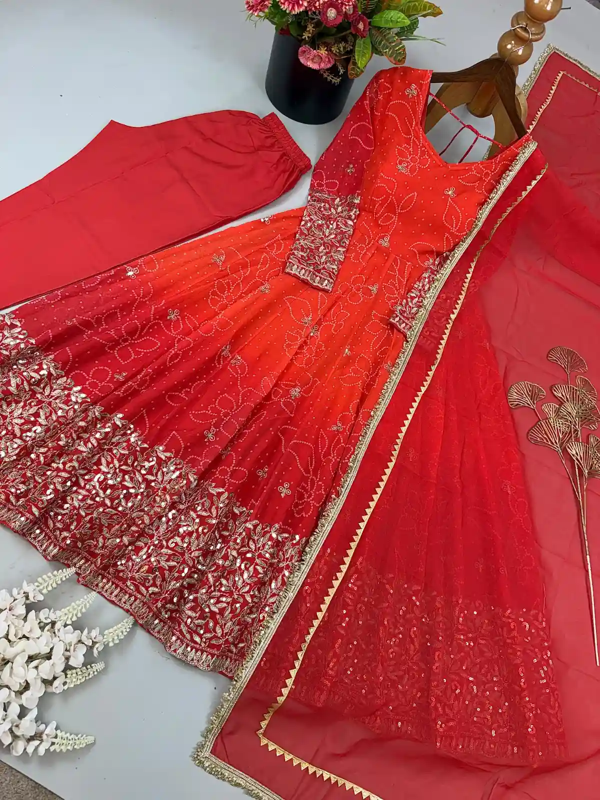 Double color Anarkali ( OR1)