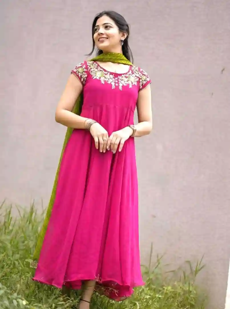 Soft Georgette Designer Gown with Dupatta
