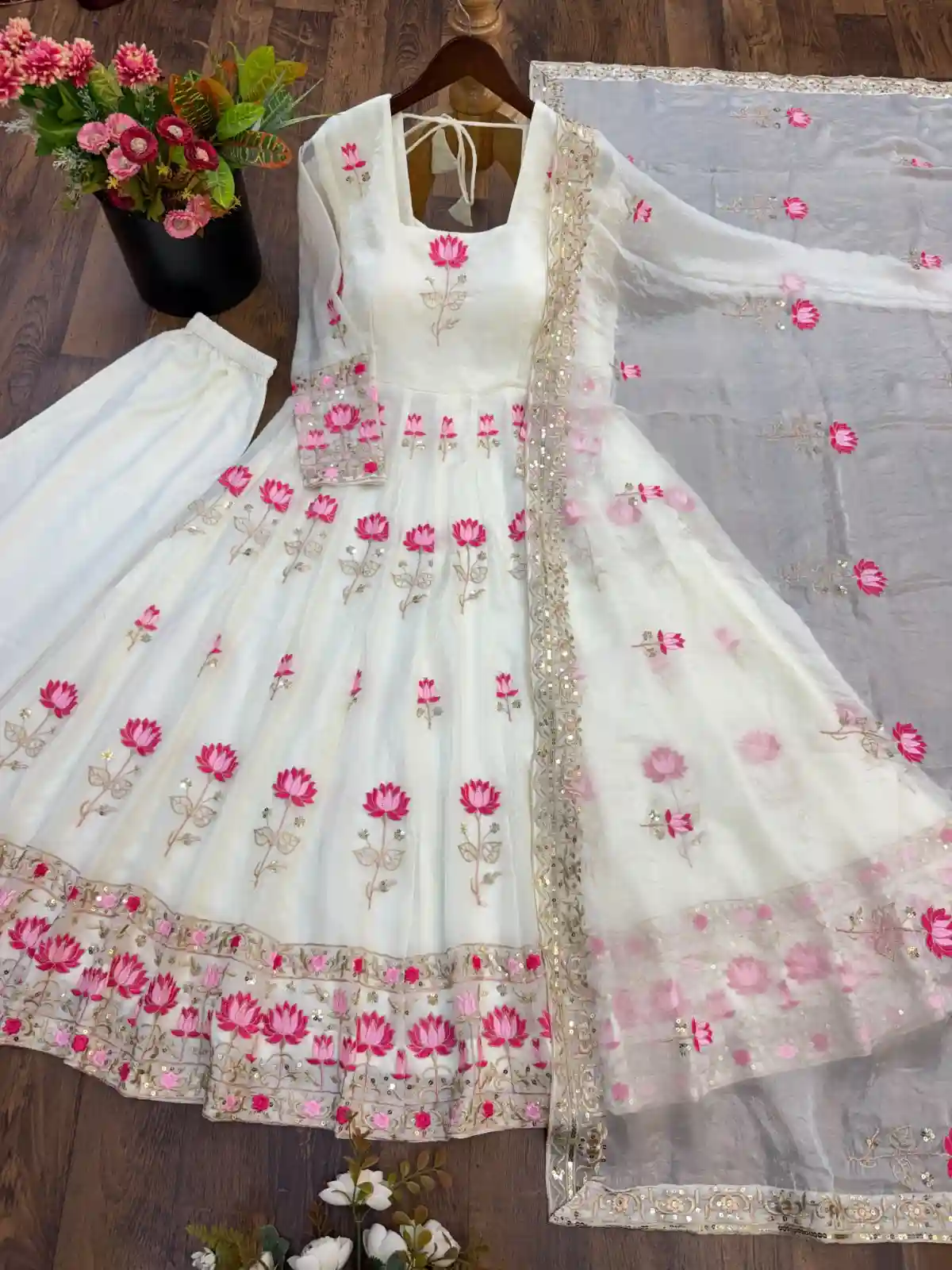 White Anarkali ( WH1 )