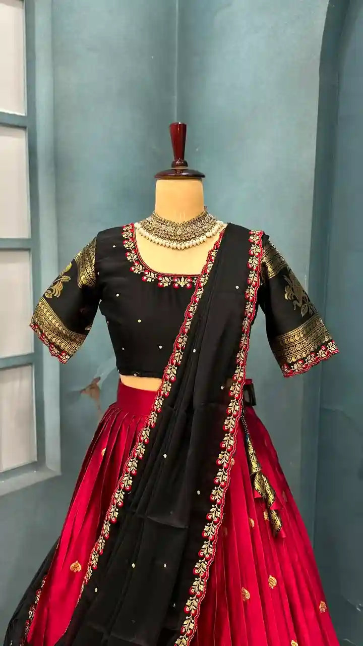 Full stiched Kanjivaram silk Lehanga (L003)