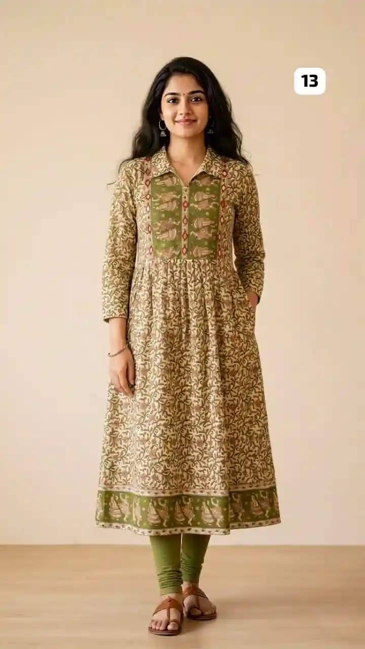 Cotton Mirror work Kurti 13