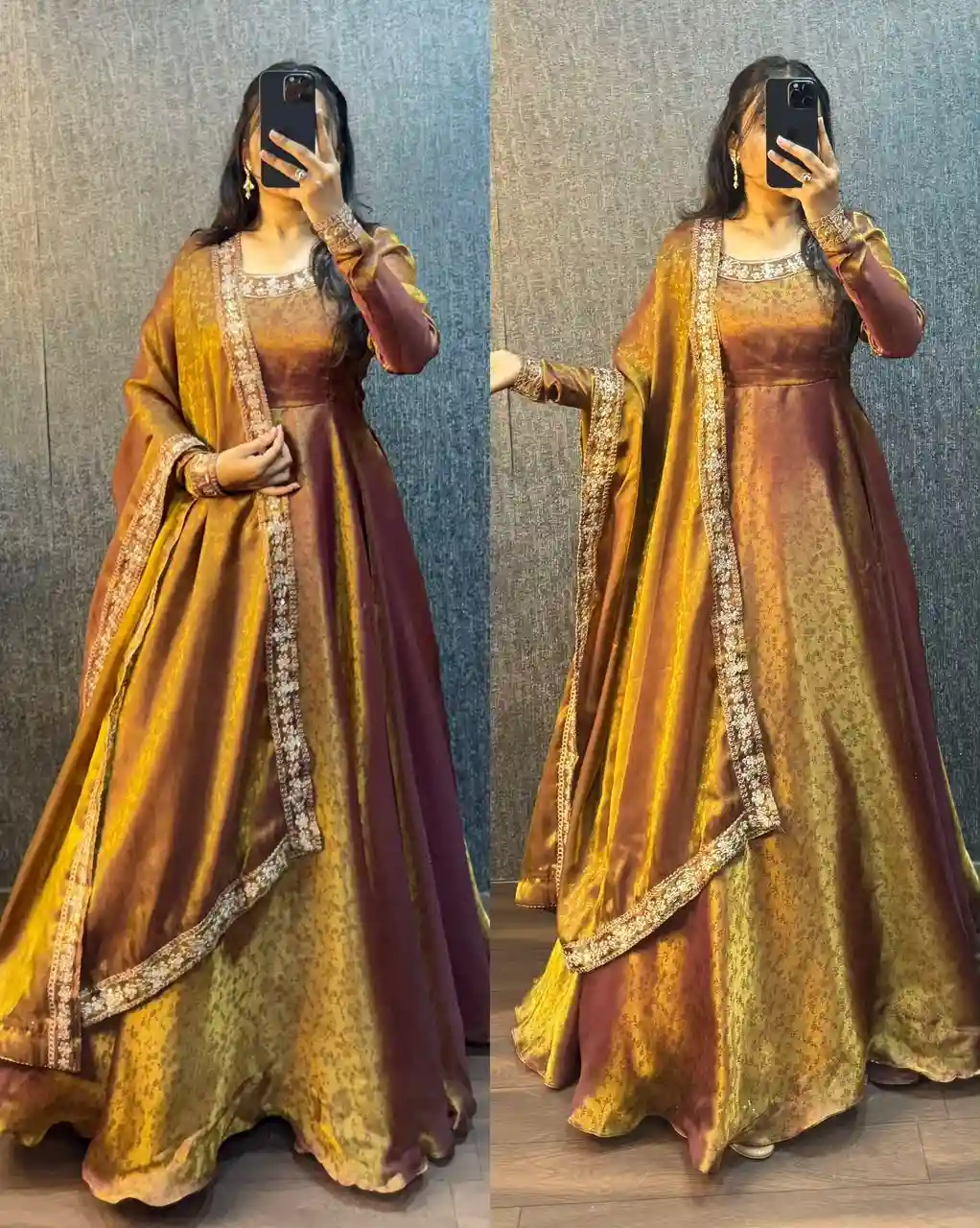 FENDY JAQUARD SILK GOWN ( FJS02)