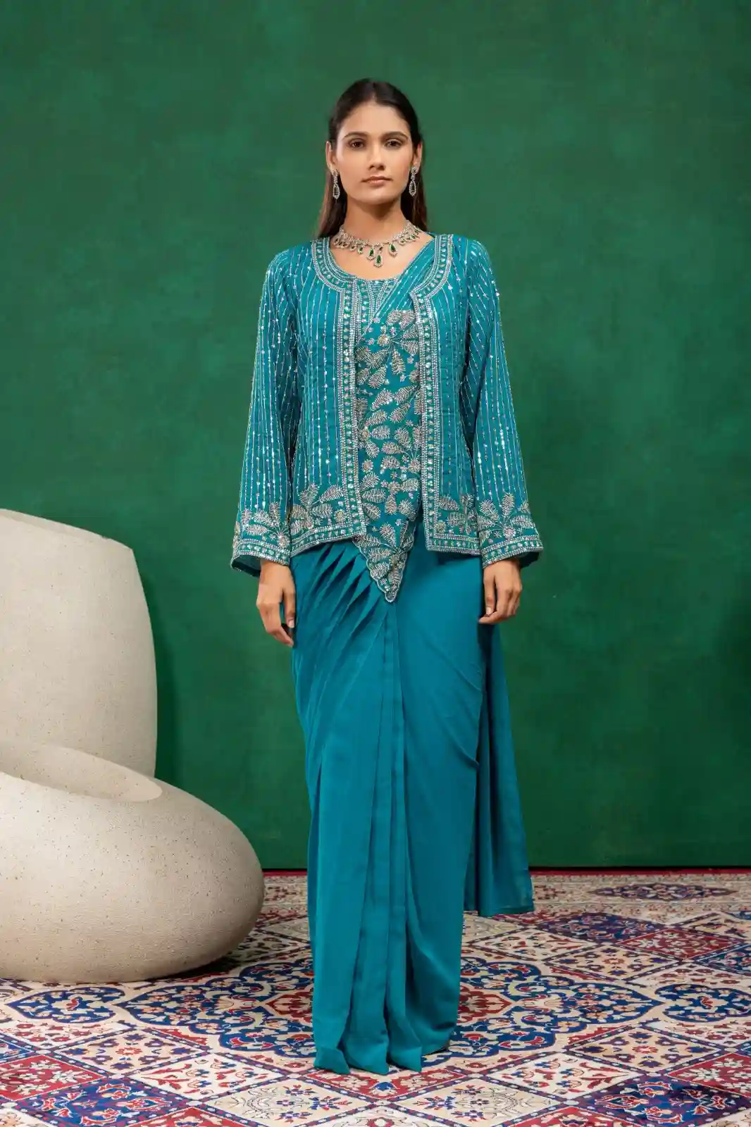 FAUX GEORGETTE KOTI SAREE (KS04)