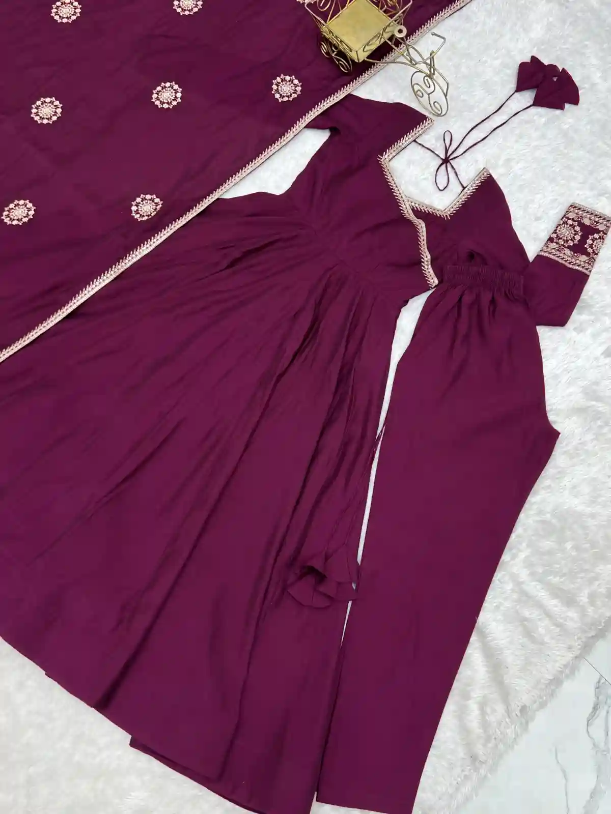 Angrakha Style Full Flare Anarkali Gown (AS01)