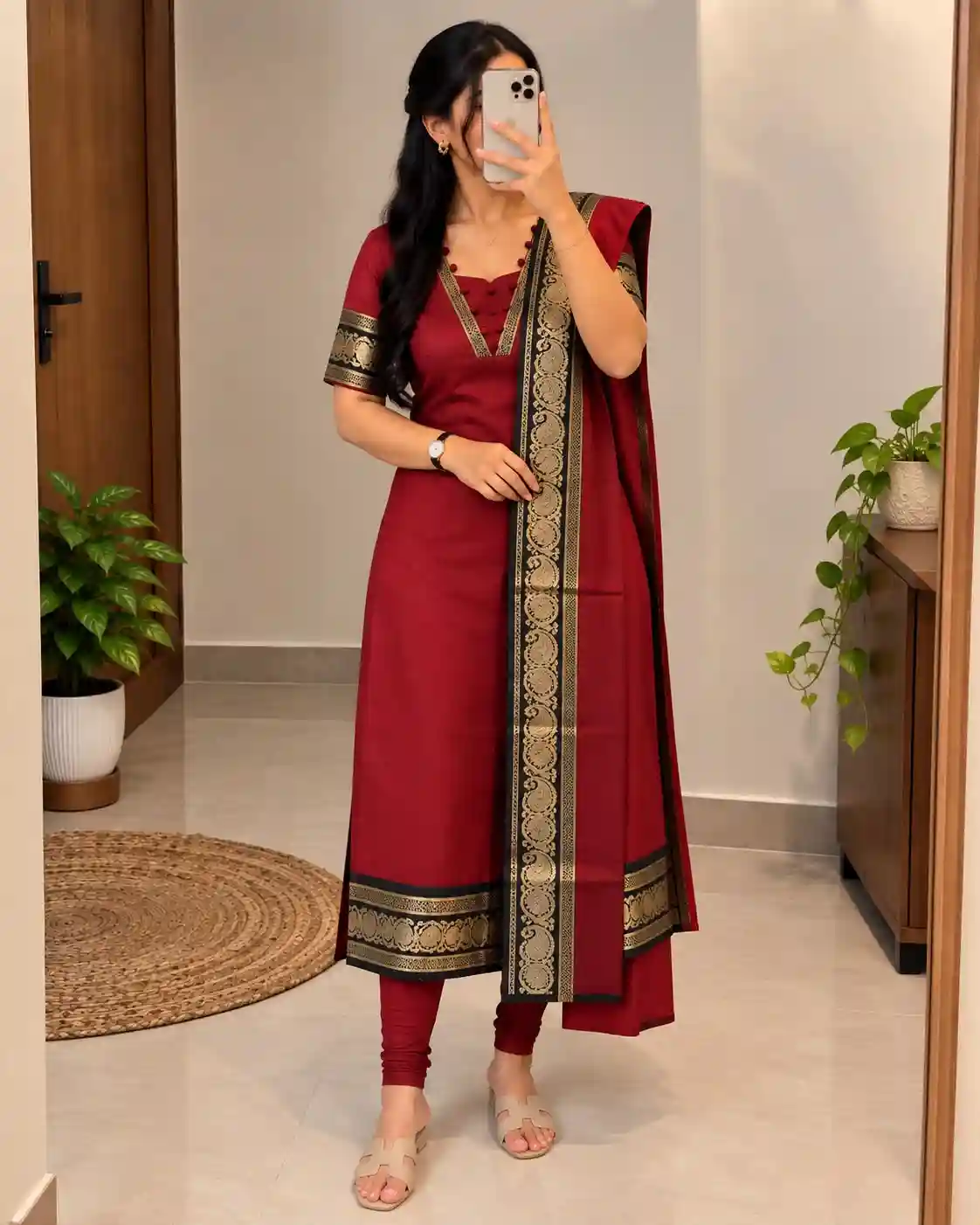 Traditional Silk Cotton kurti ( SILK03)