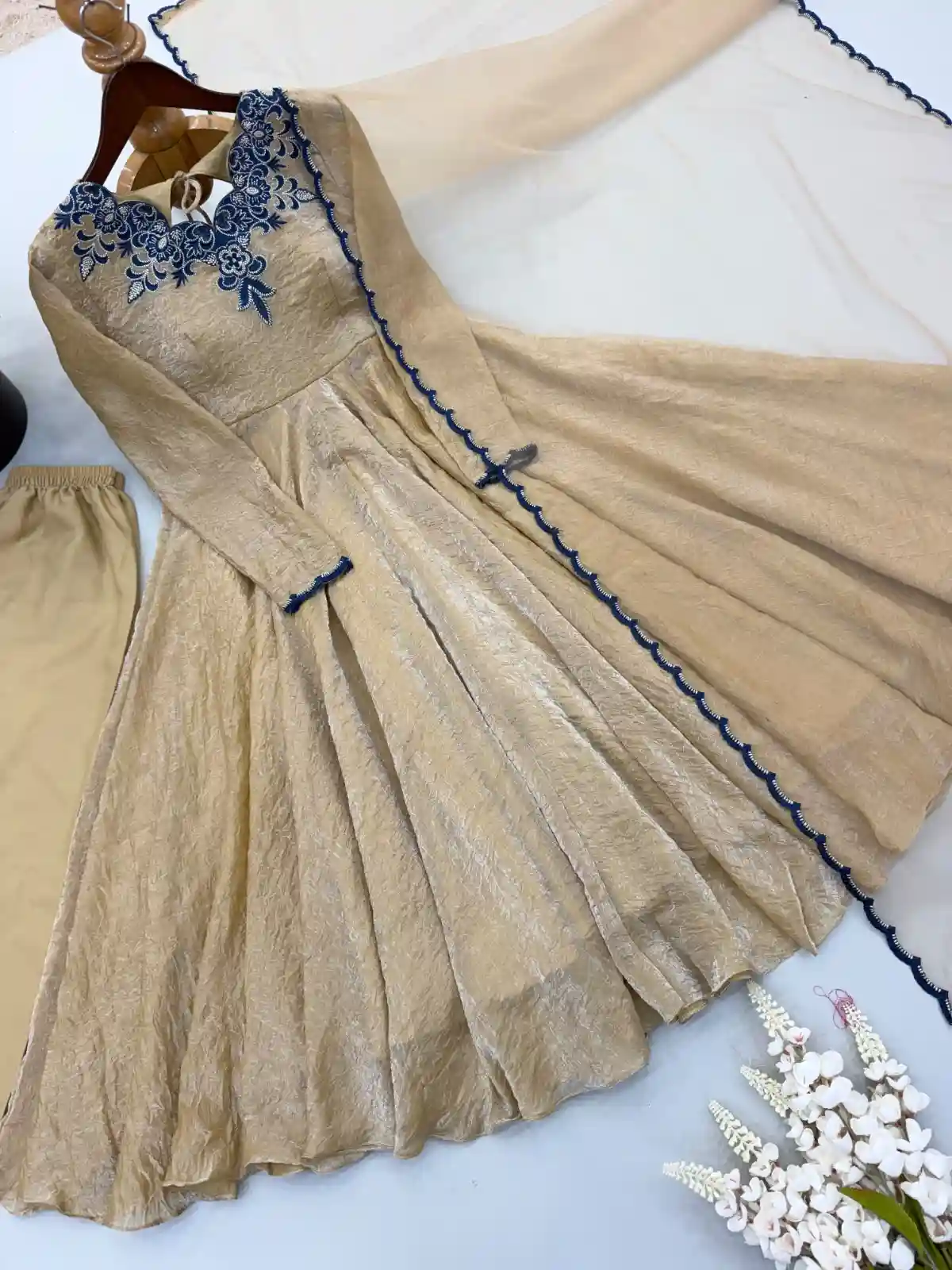 Doremon Crush  Embroidery thread work With Fully Flaired maxy(DD1)