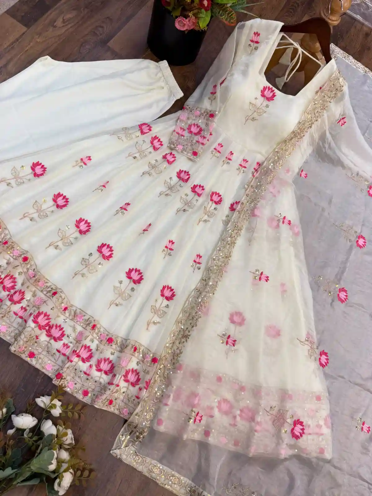 White Anarkali ( WH1 )