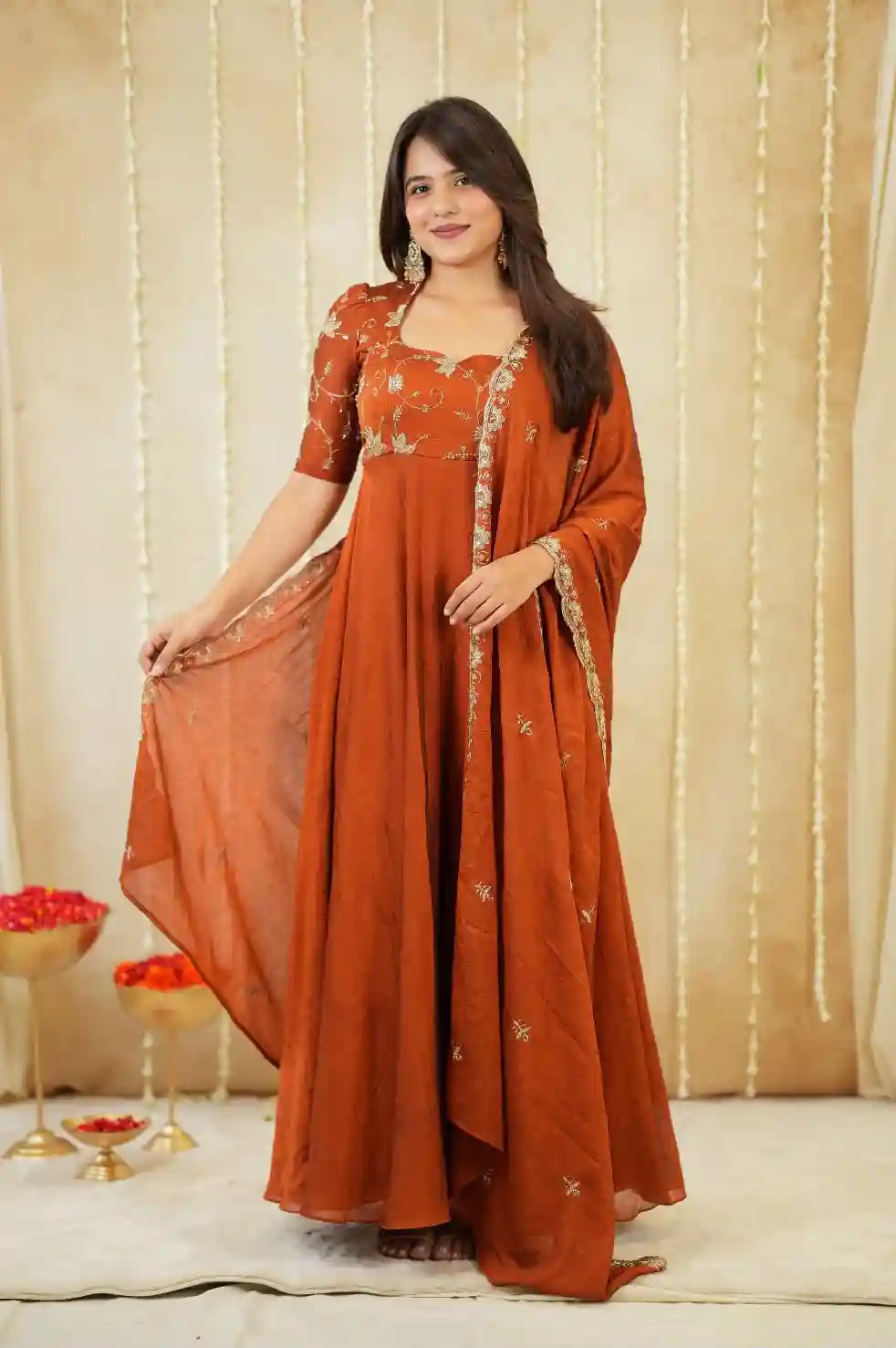 Rangoli Crush Gown + dupatta ( RCG01)