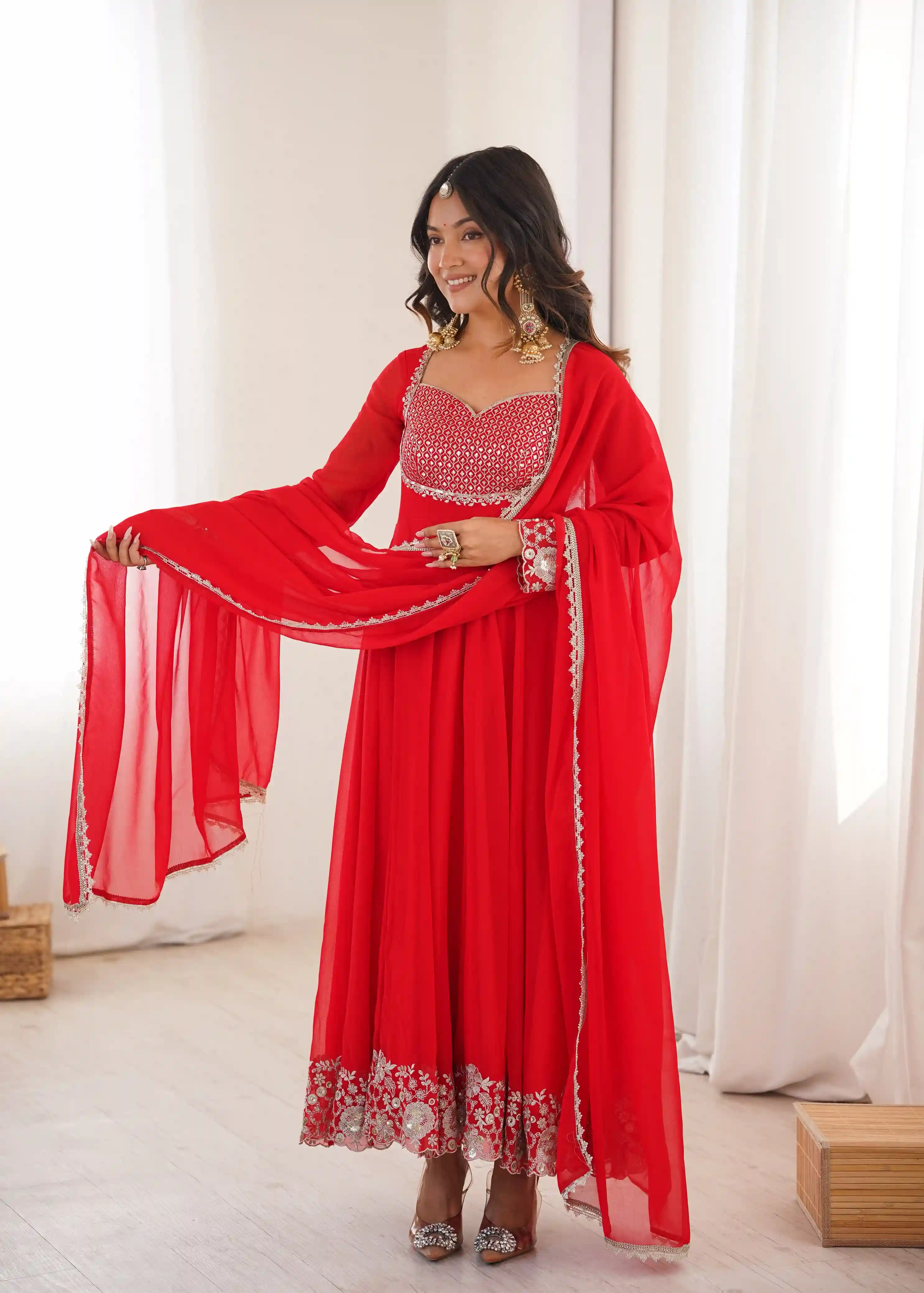 Heavy Faux Georgette Anarkali (FA01)