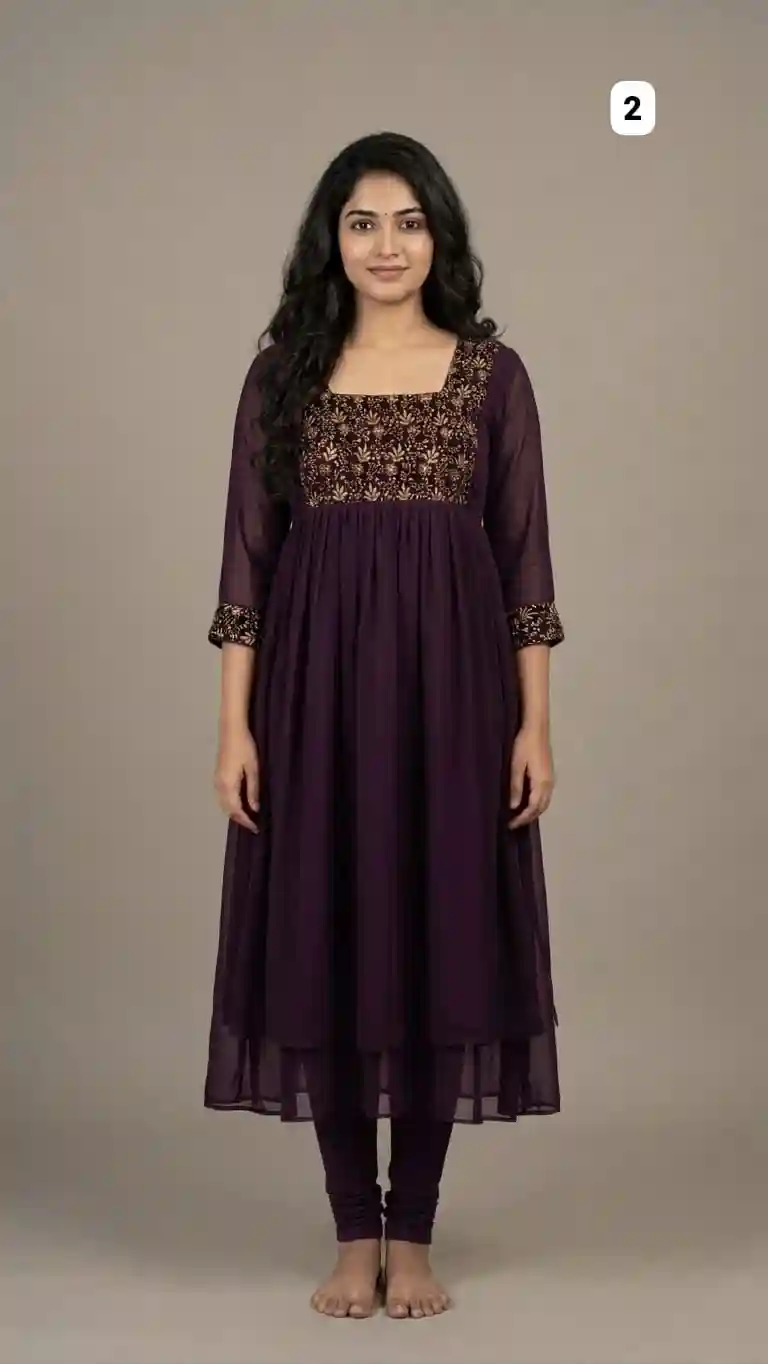 Georgette sequence kurti 02