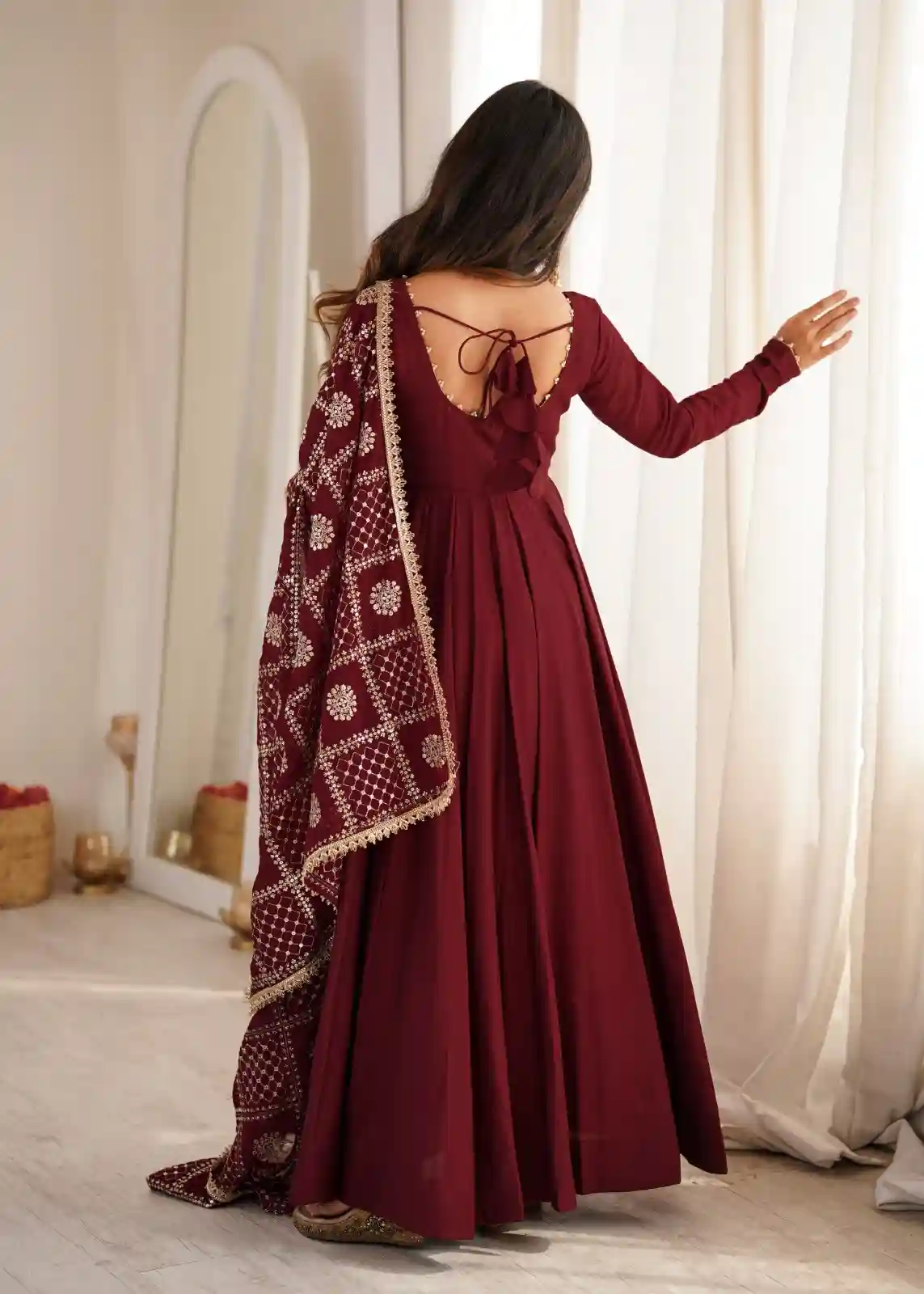Romansilk Chanderi Fully Flare Anarkali (FA01)