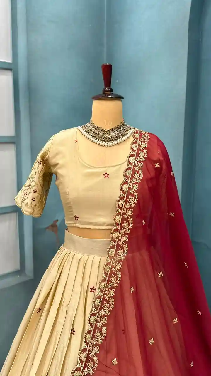 Full stiched Kanjivaram silk Lehanga (TL02)