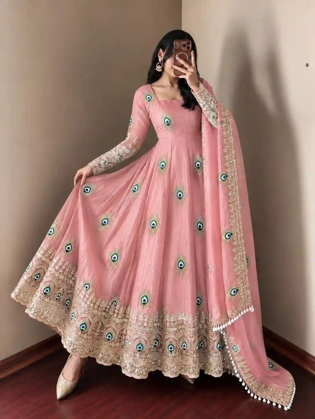 Heavy fendy silk 3 piece designer set (FSD15)