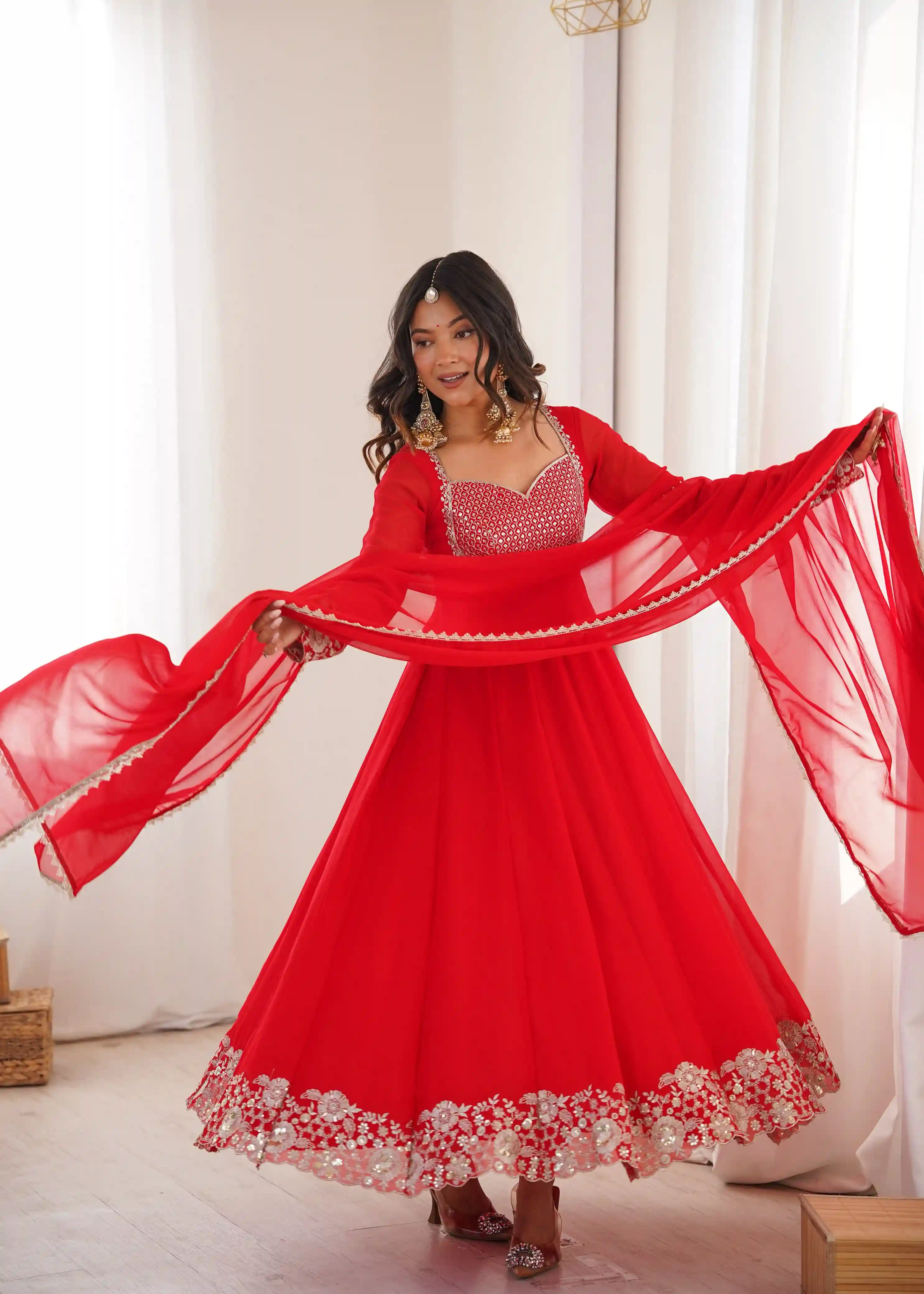 Heavy Faux Georgette Anarkali (FA01)
