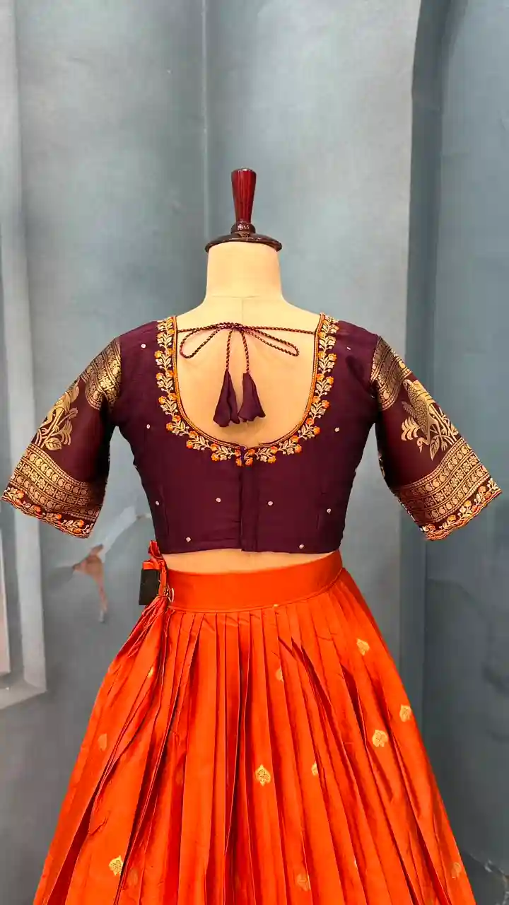 Full stiched Kanjivaram silk Lehanga (L001)