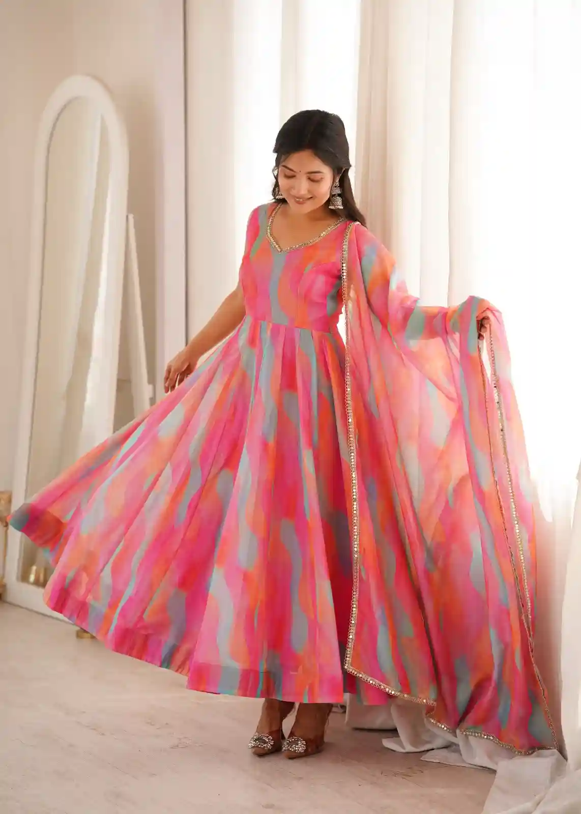 Tebi Organza Anarkali suit ( TOA1)