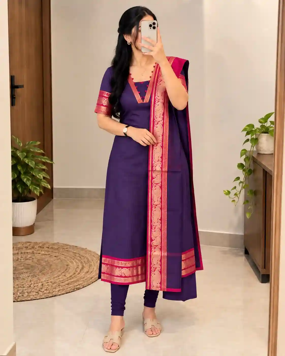 Traditional Silk Cotton kurti ( SILK01)