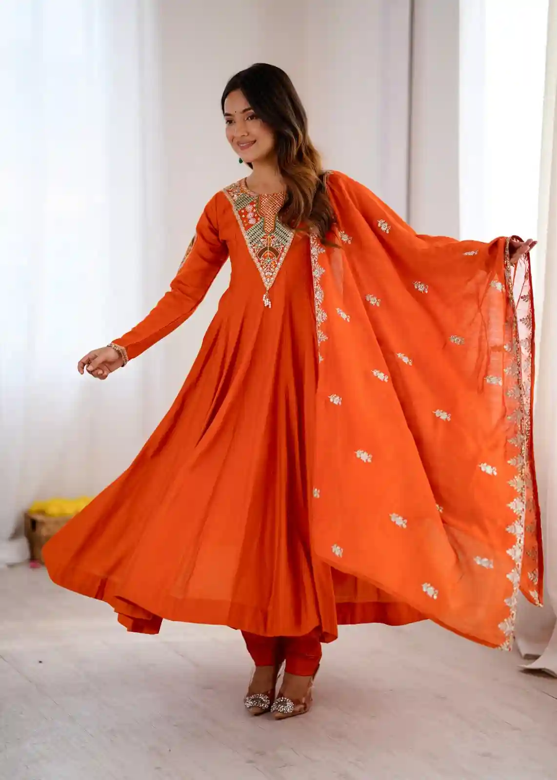 Designer Anarkali Three Piece Set (DA01)