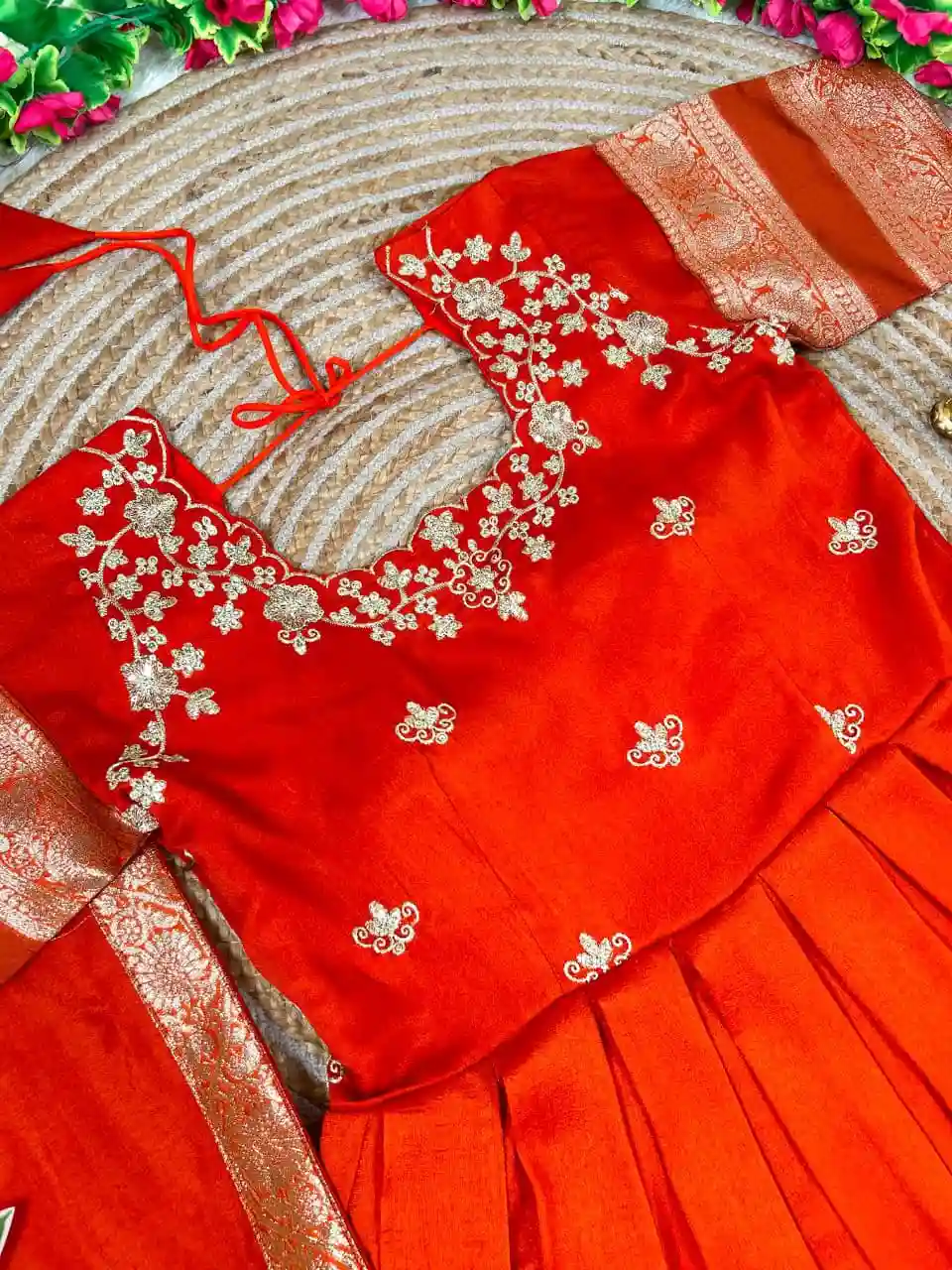 South Indian function in timeless elegance with this beautifully crafted Royal Wine Gown(G02)