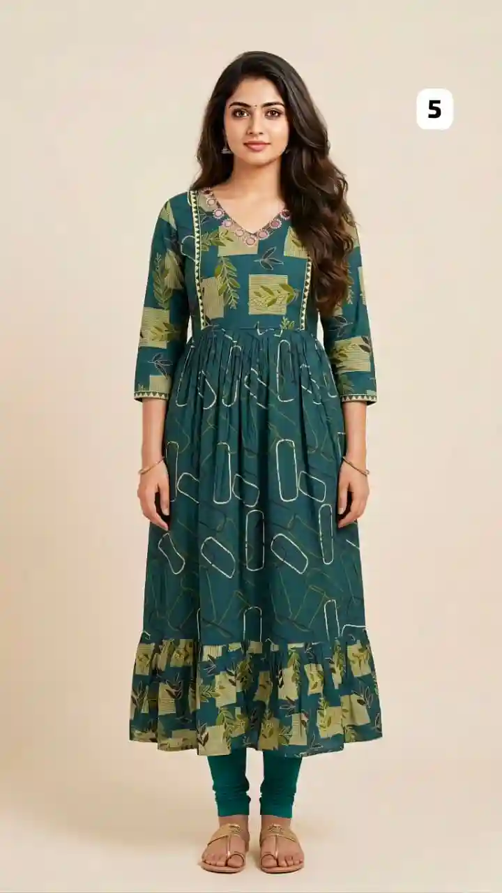 Cotton Mirror work Kurti 5
