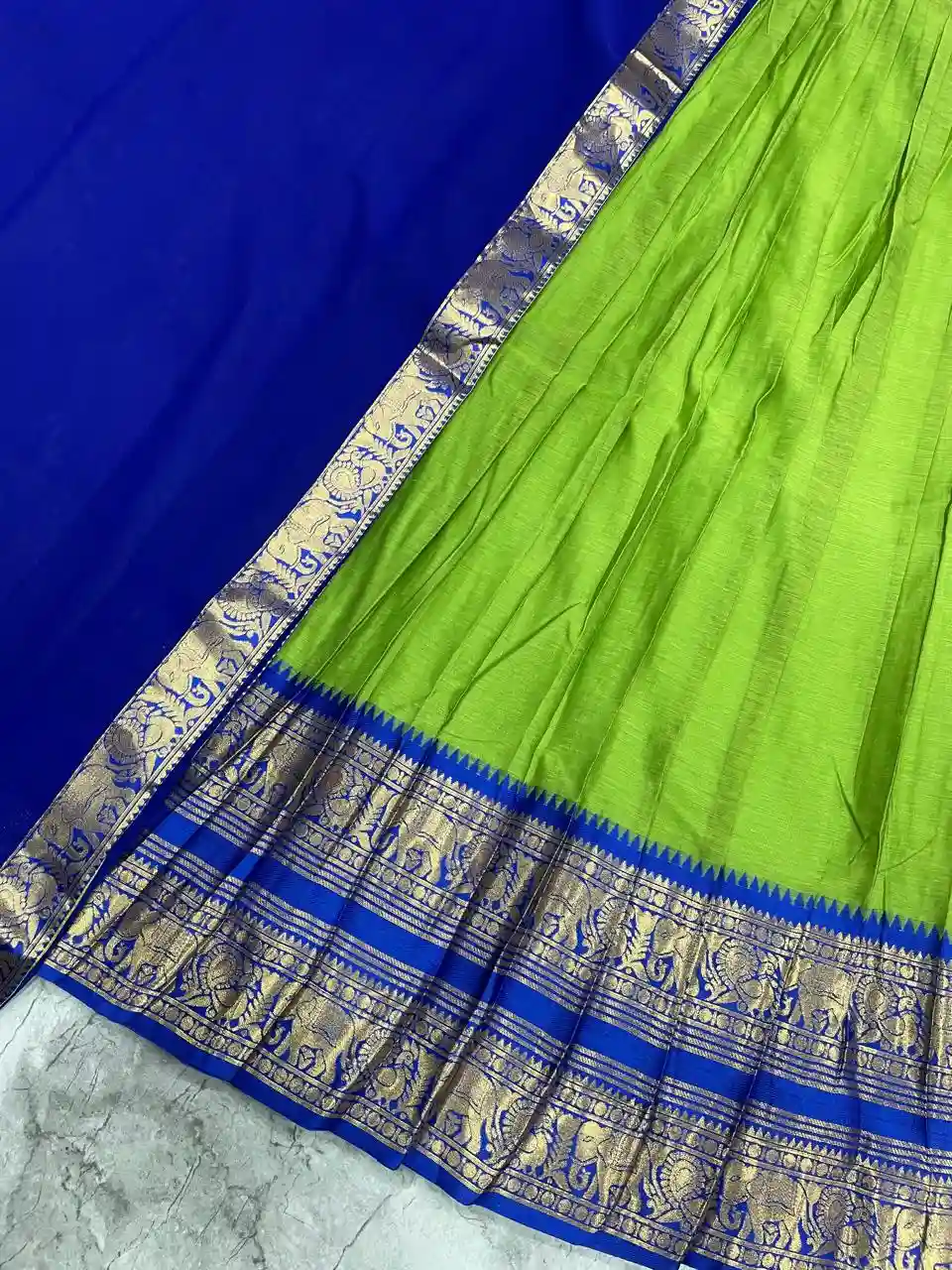 The South-style Kanjivaram Type silk lehenga (L15)