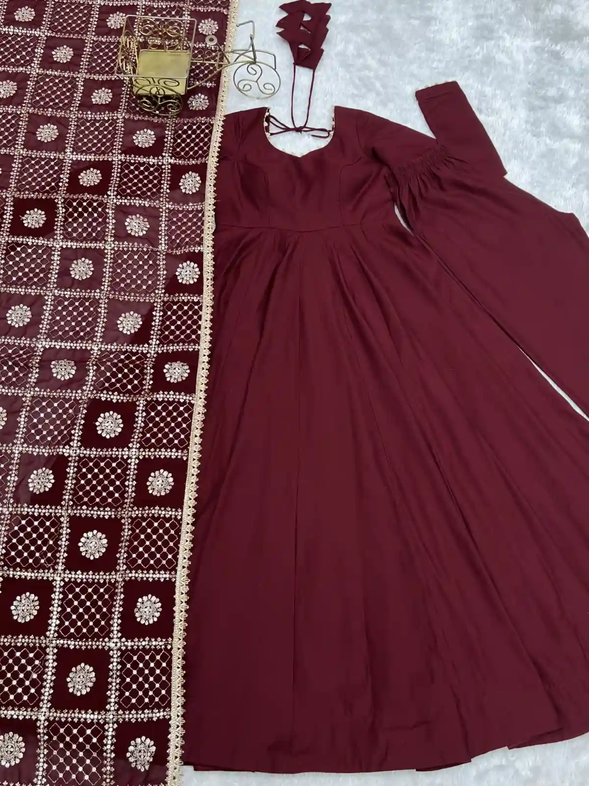 Romansilk Chanderi Fully Flare Anarkali (FA01)