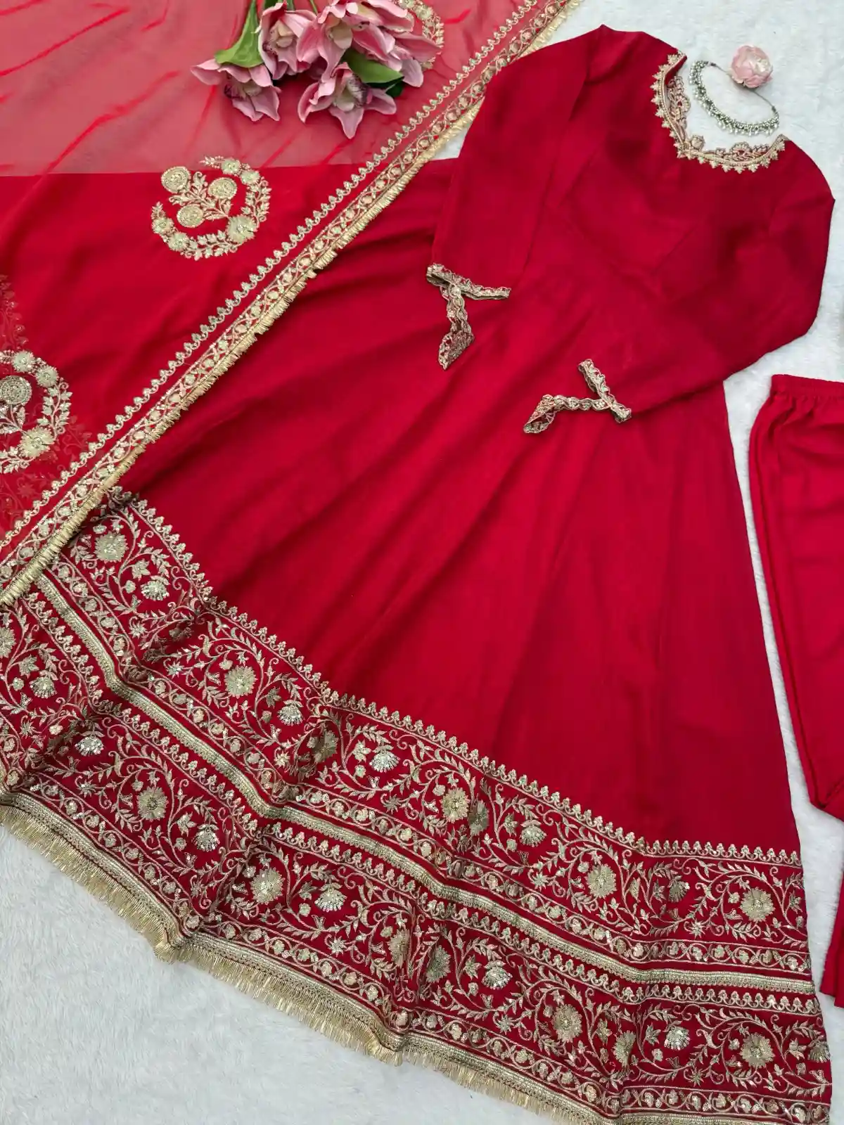 CHARMING RED ANARKALI (RED01)