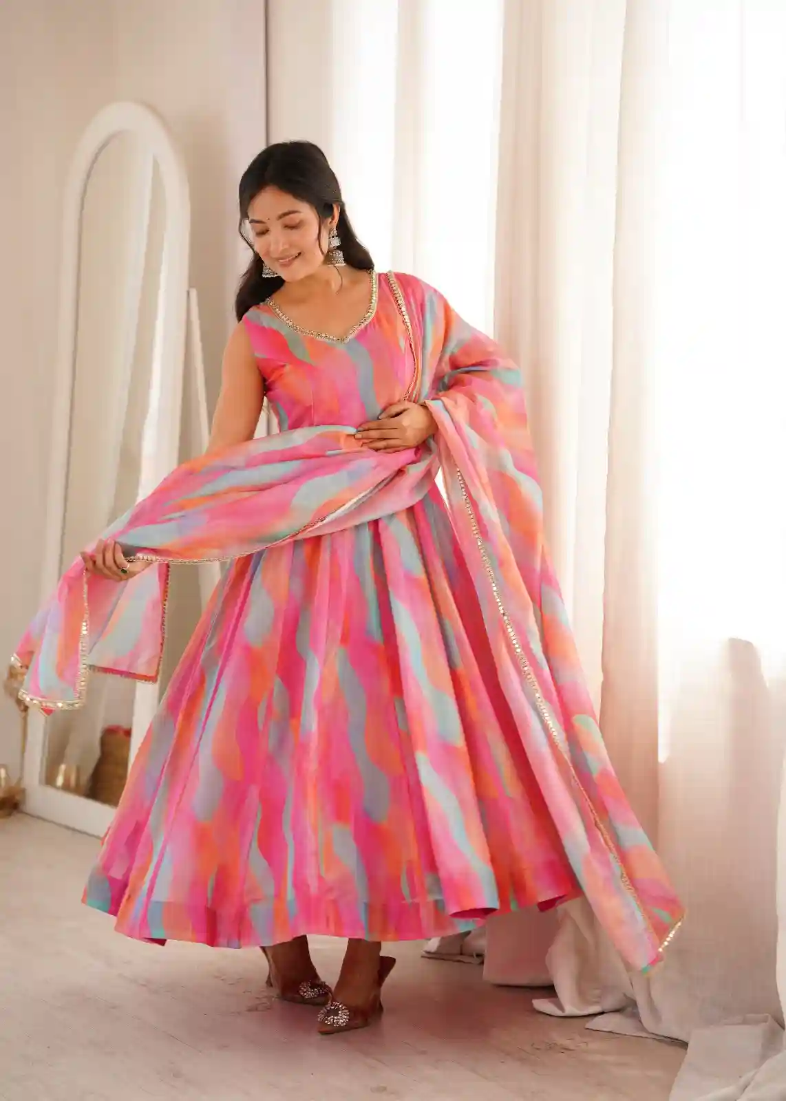 Tebi Organza Anarkali suit ( TOA1)