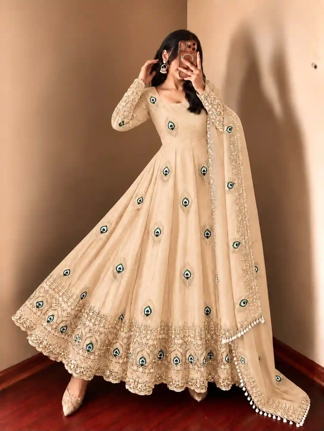 Heavy fendy silk 3 piece designer set (FSD17)