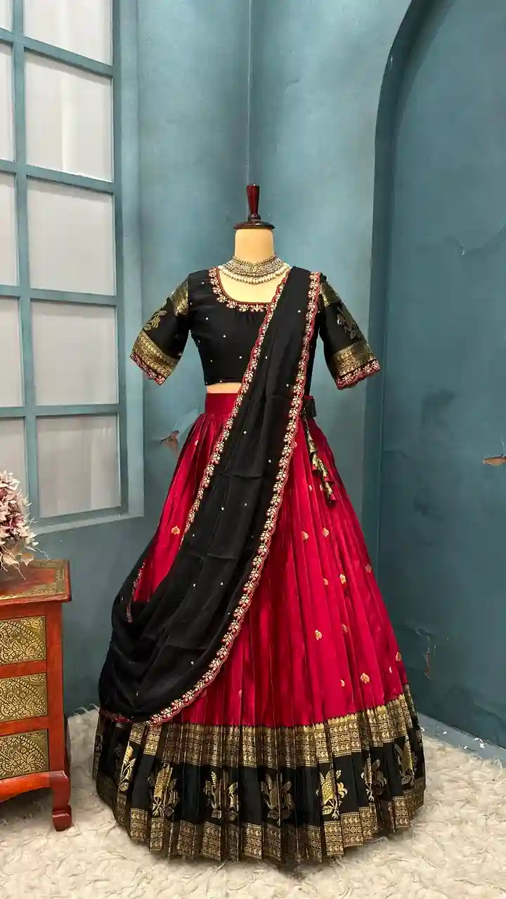 Full stiched Kanjivaram silk Lehanga (L003)