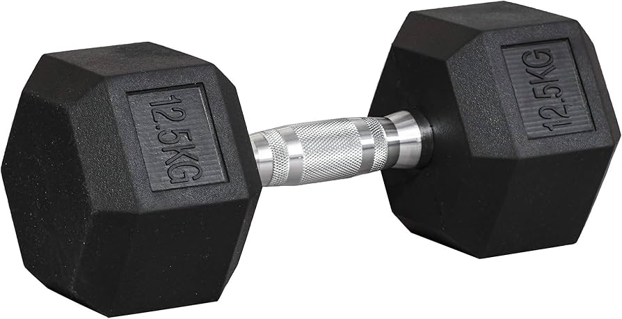 Rubber Coated Hexagon Dumbbells