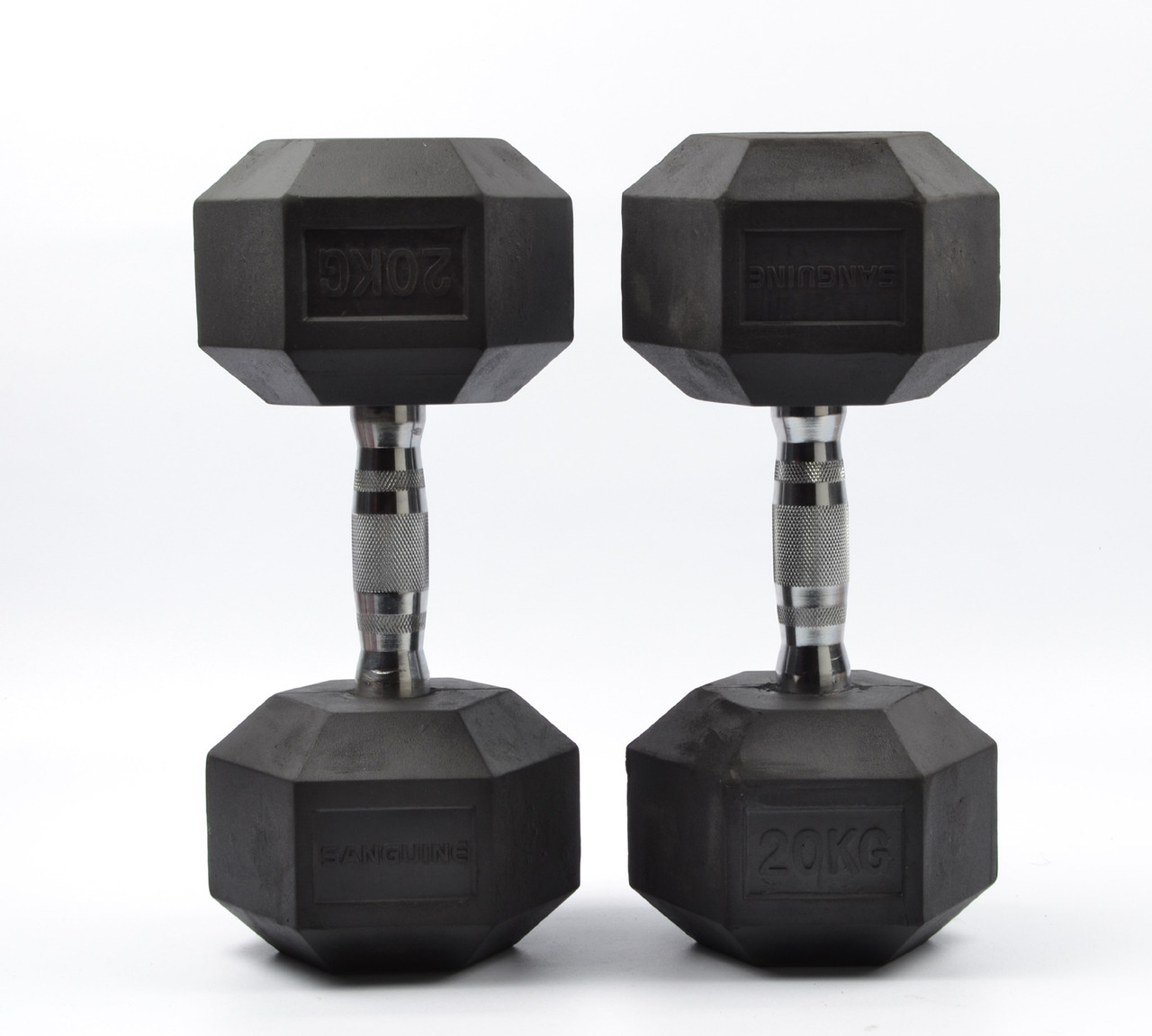 Premium Rubber Coated Hexagon Dumbbells -Cartoon Packing