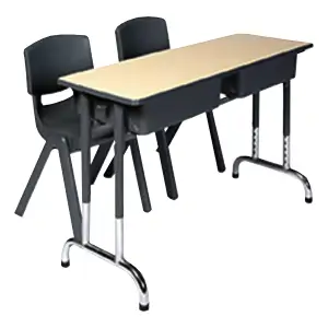 School furnitures double seater desk & chair-LF 081