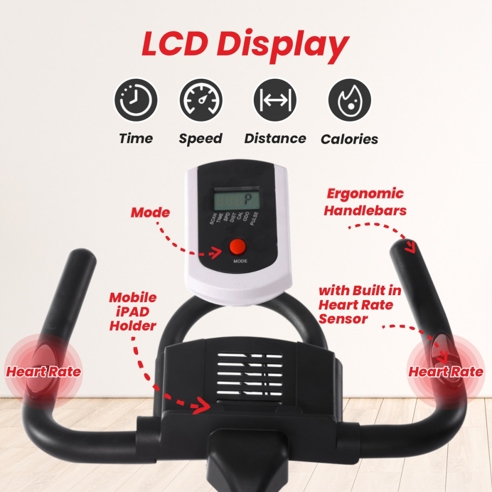 SSB-11 Spin Bike Exercise Cycle for Home Gym with 13 kg Heavy duty Flywheel