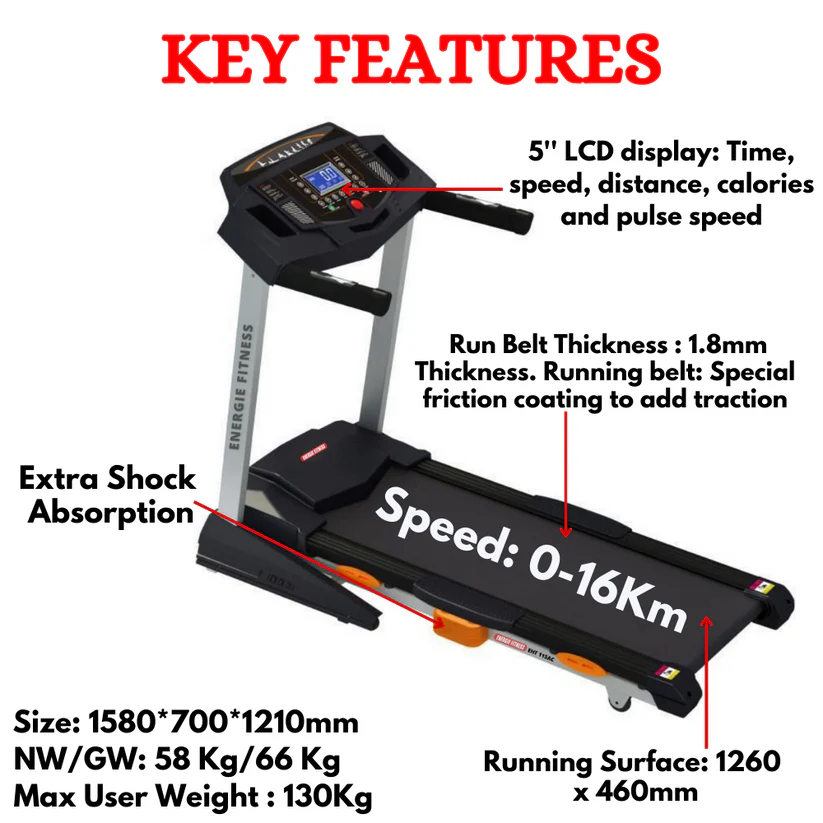 Best Treadmill for Home Gym EHT-115AC